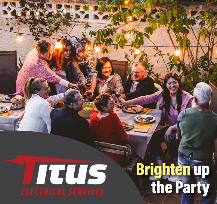 Brighten up your gatherings with Titus Electrical Services' expertly crafted lighting solutions.