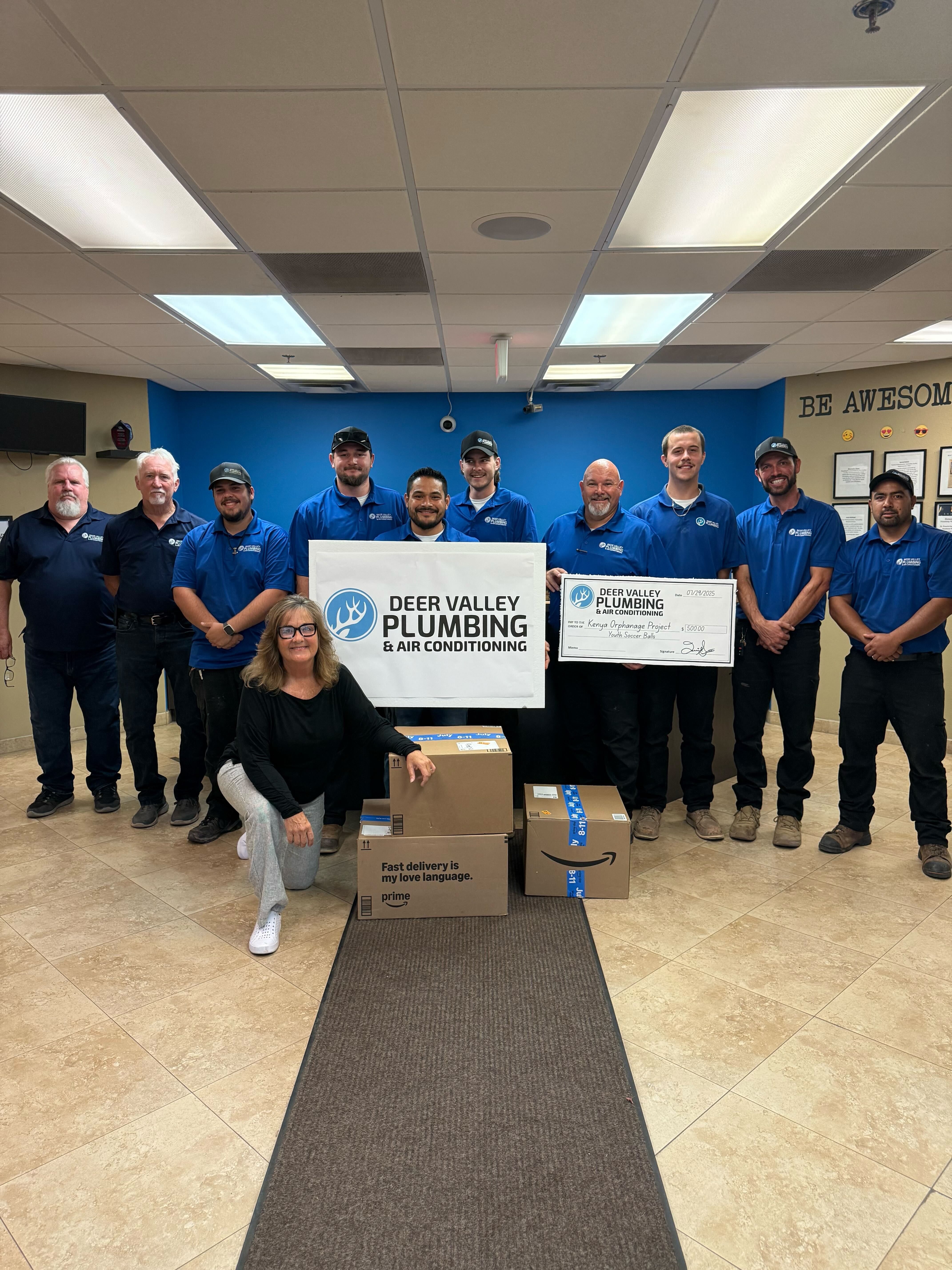 The team at Deer Valley Plumbing & Air Conditioning proudly demonstrates their commitment to community and quality service.