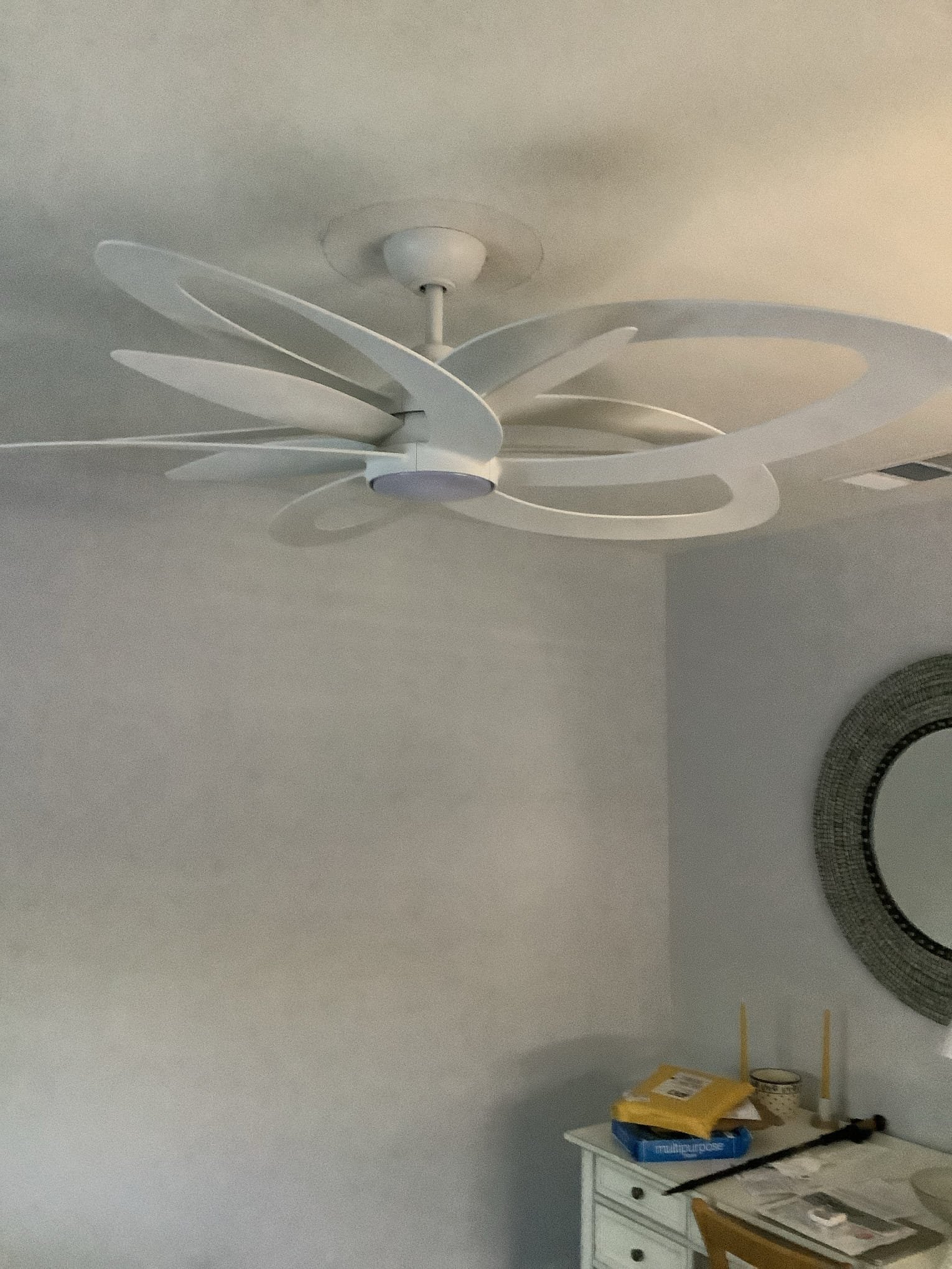 Powell Electric installed this modern ceiling fan with care, delivering a clean, safe look that complements your home.