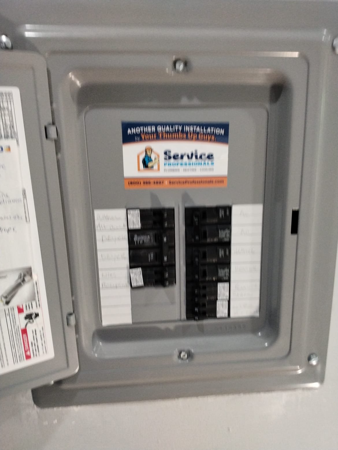 Experience the quality and professionalism of Service Professionals with every electrical panel installation. Trust us to keep your home powered safely.