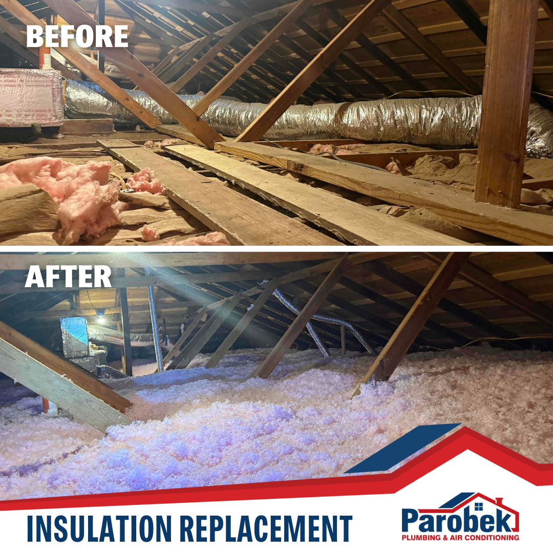 Transform your attic with Parobek Plumbing & Air Conditioning's expert insulation replacement services.