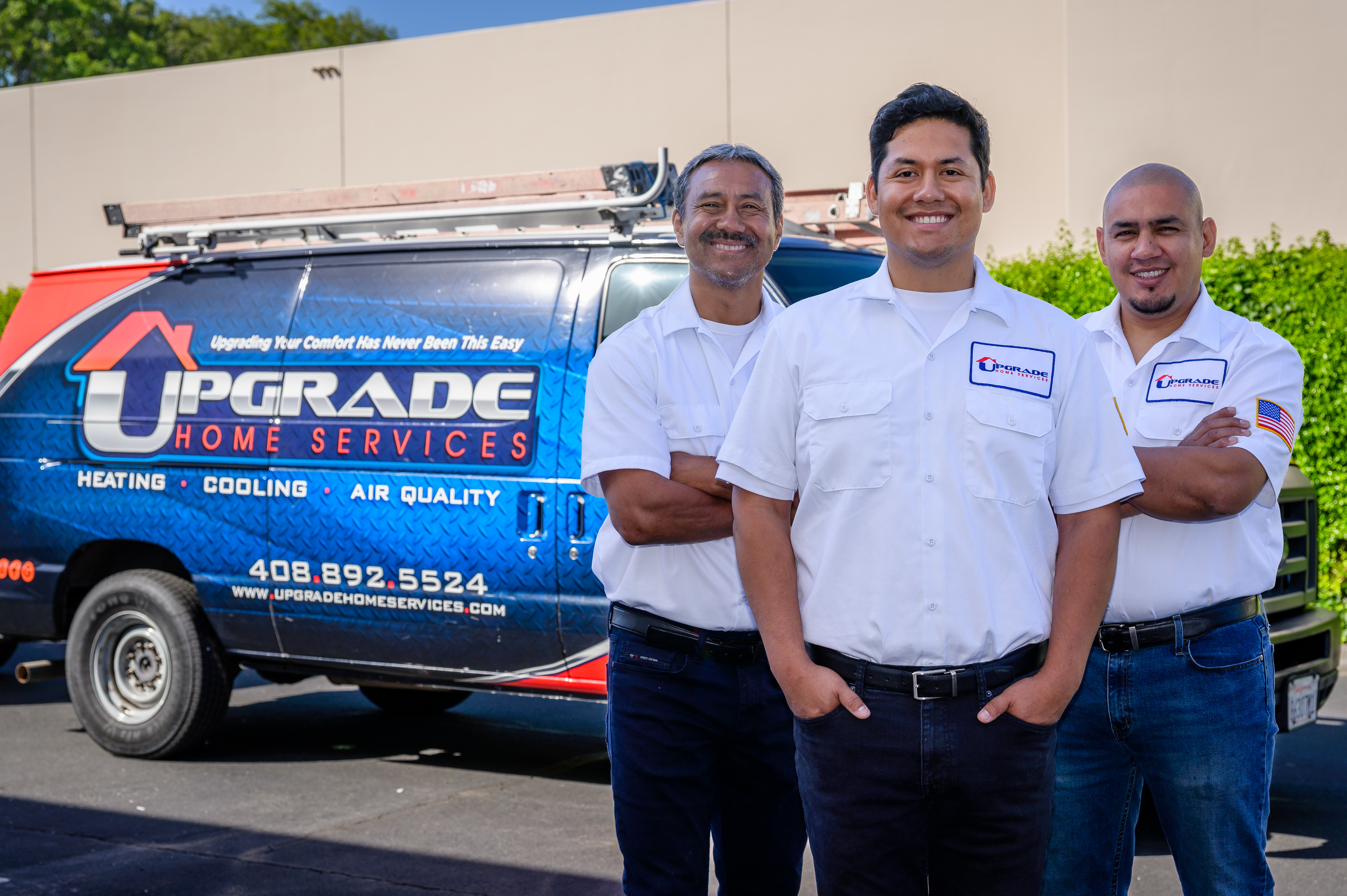 Friendly, professional technicians from Upgrade Home Services showcase reliable HVAC expertise and prompt service to keep your home comfortable.