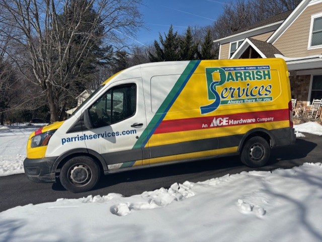 Dependable home service from Parrish Services, showing professional vehicles ready to respond quickly and reliably to your needs.