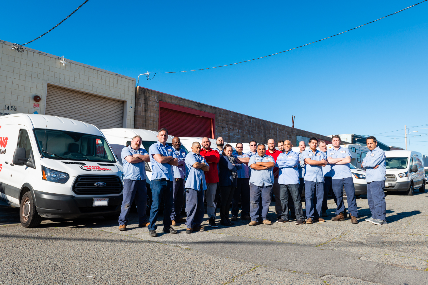 A confident, ready crew from Magic Plumbing Heating & Cooling stands prepared to deliver reliable service and fast local response.
