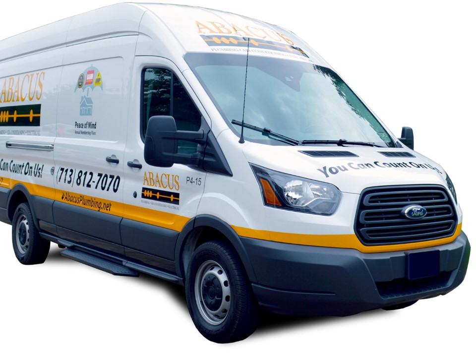A clean, branded service van shows the reliability and professionalism customers expect from Abacus Plumbing, Air Conditioning & Electrical.