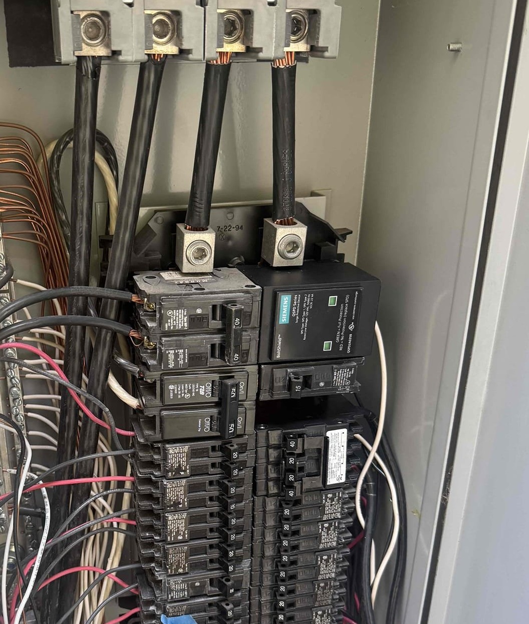 Powell Electric demonstrates meticulous craftsmanship and dependable electrical upgrades, showcasing a cleanly installed breaker panel for lasting safety.