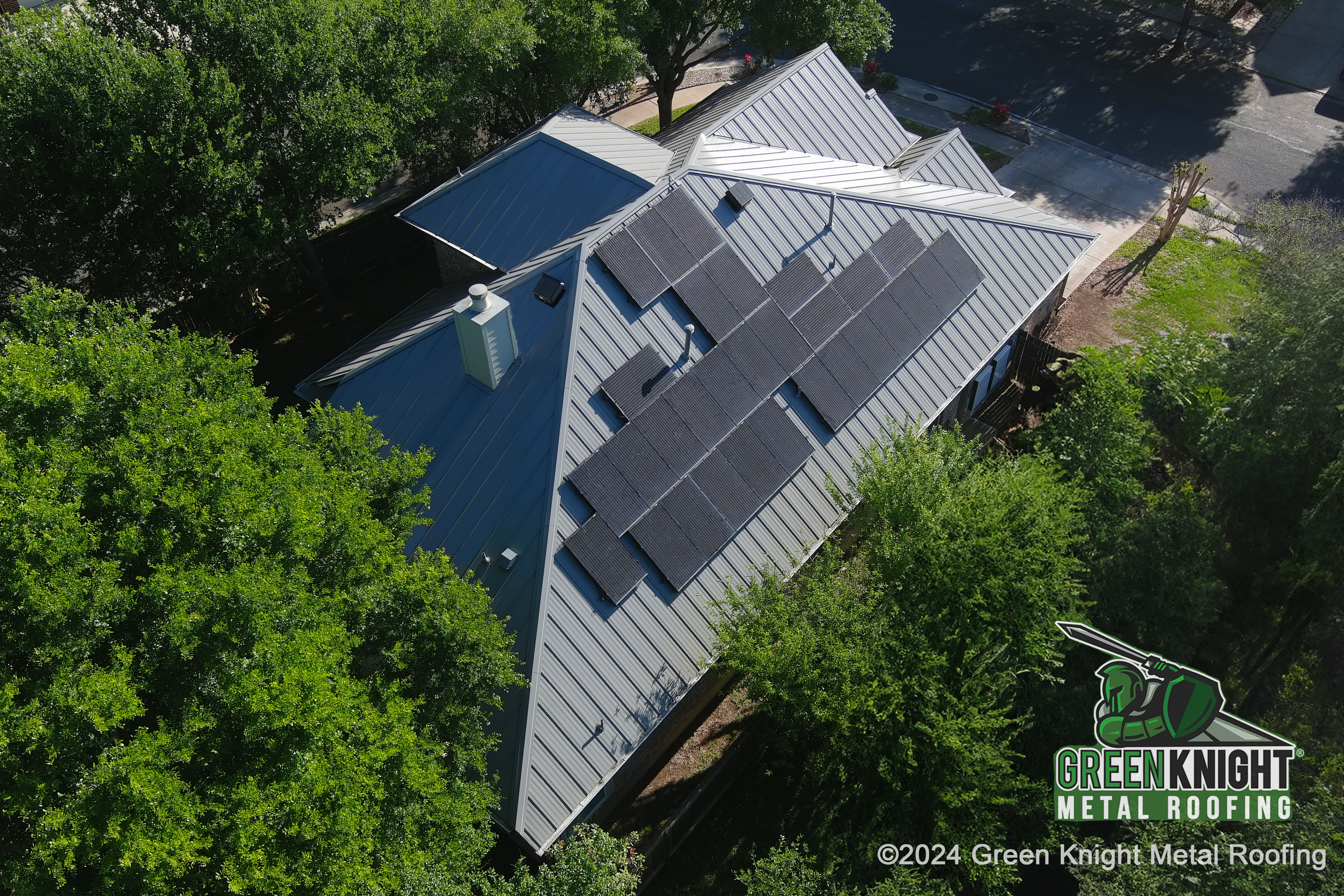 Experience cutting-edge energy efficiency and elegant design with Green Knight® Metal Roofing, where quality meets sustainability amidst the beauty of your home.