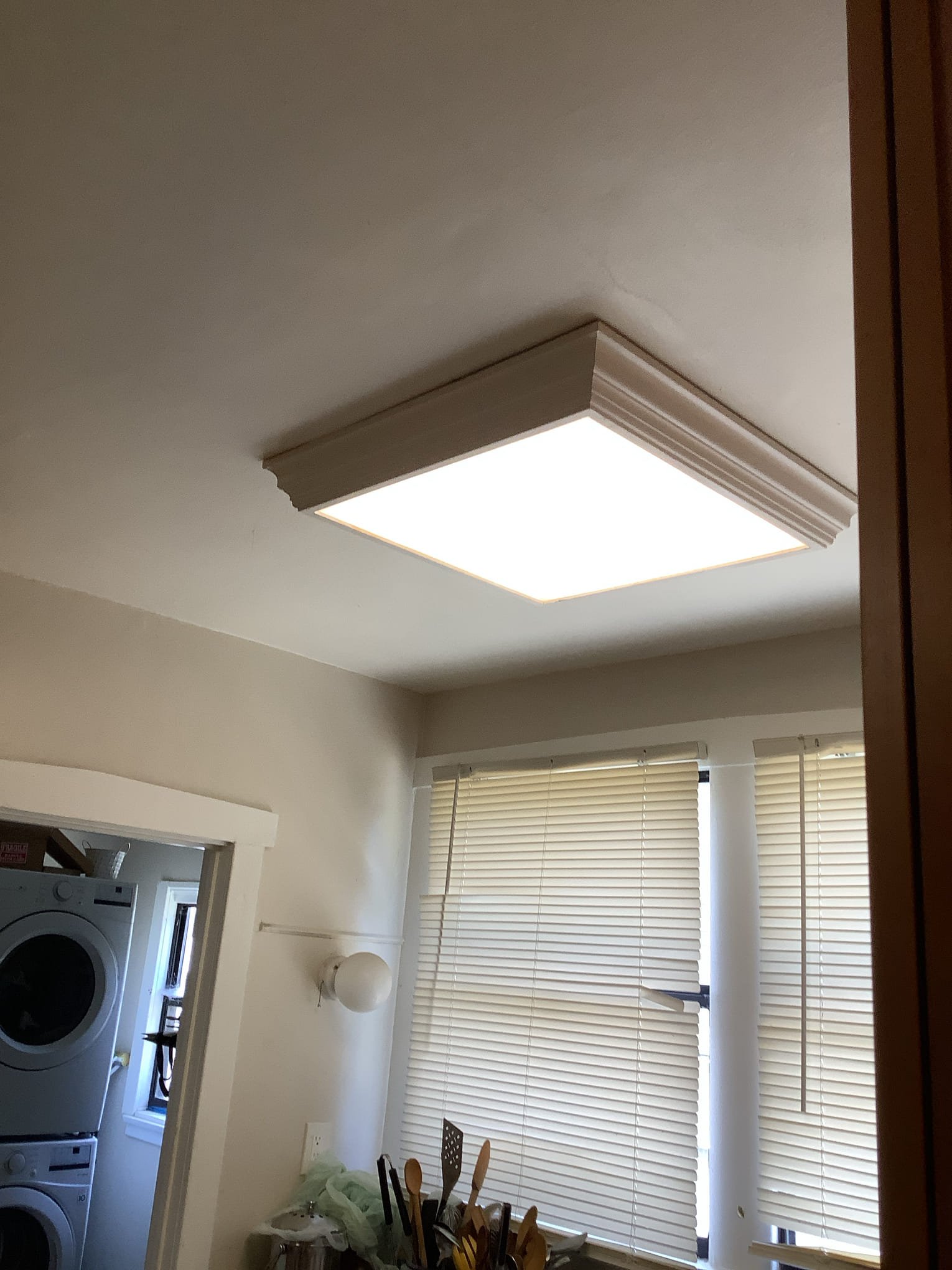 Powell Electric installed a bright, low-profile LED ceiling light that improves room lighting while maintaining a clean, professional finish.
