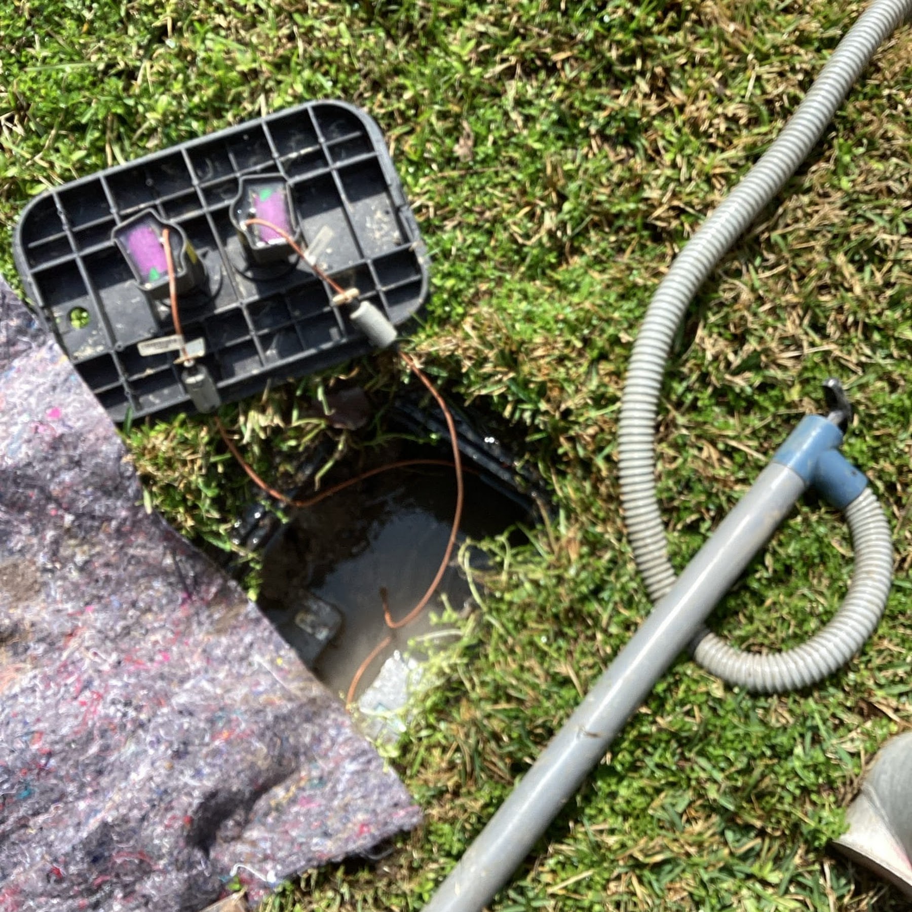 Trusted technicians from Abacus Plumbing, Air Conditioning & Electrical carefully troubleshoot outdoor irrigation wiring and protect your lawn while working.