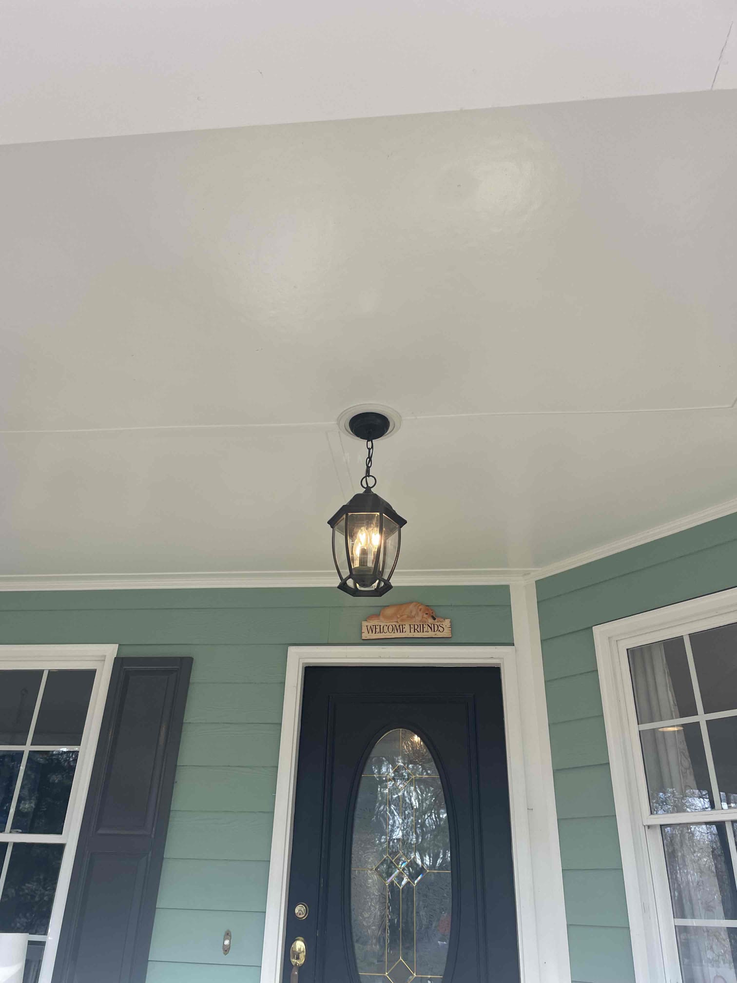 A welcoming, professionally finished entry with a crisp exterior light that reflects Dawson's Electric & Air commitment to craftsmanship.