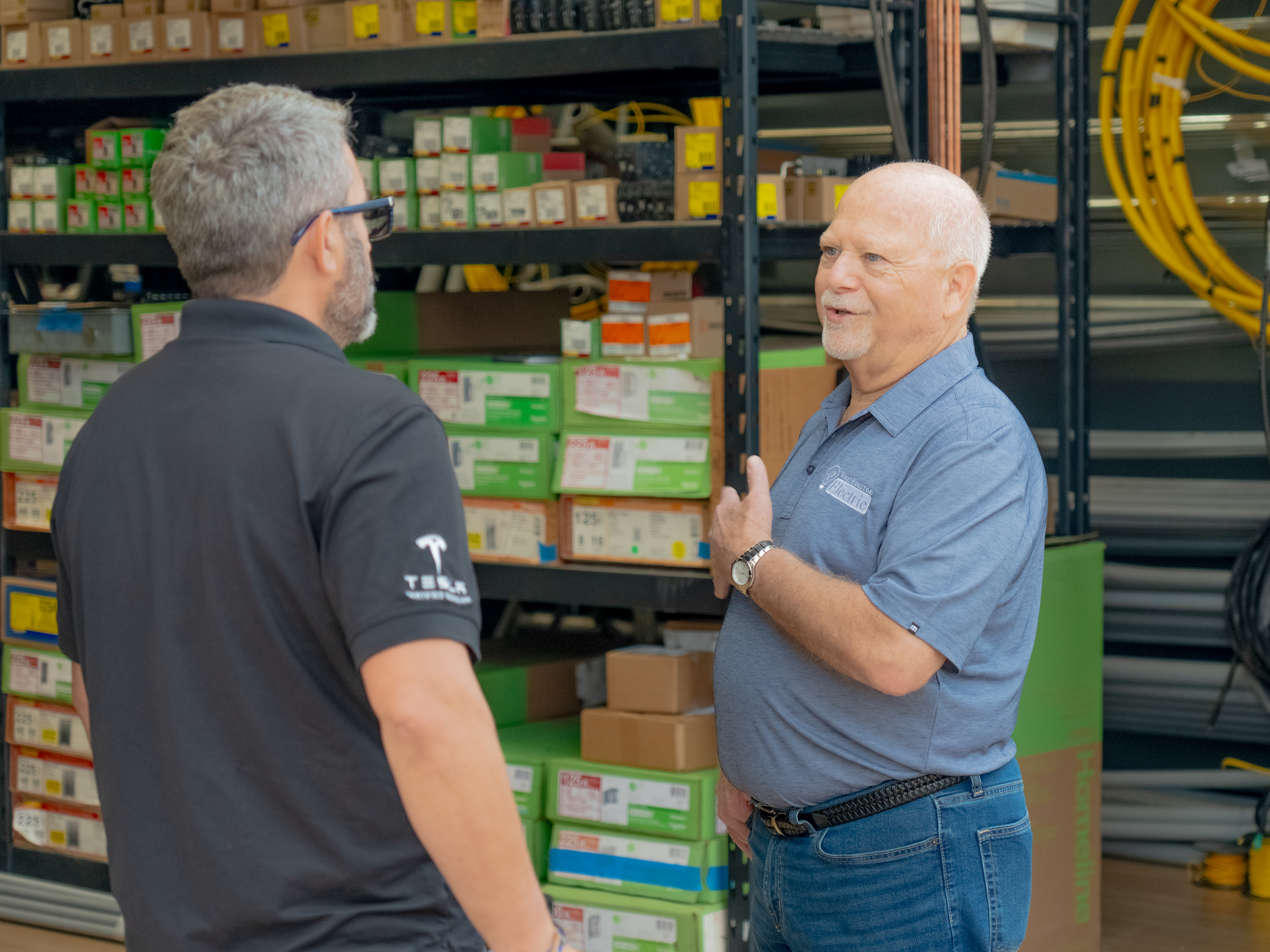 Friendly, professional communication and organized inventory show how West Houston Electric, Inc. delivers reliable service and trust.