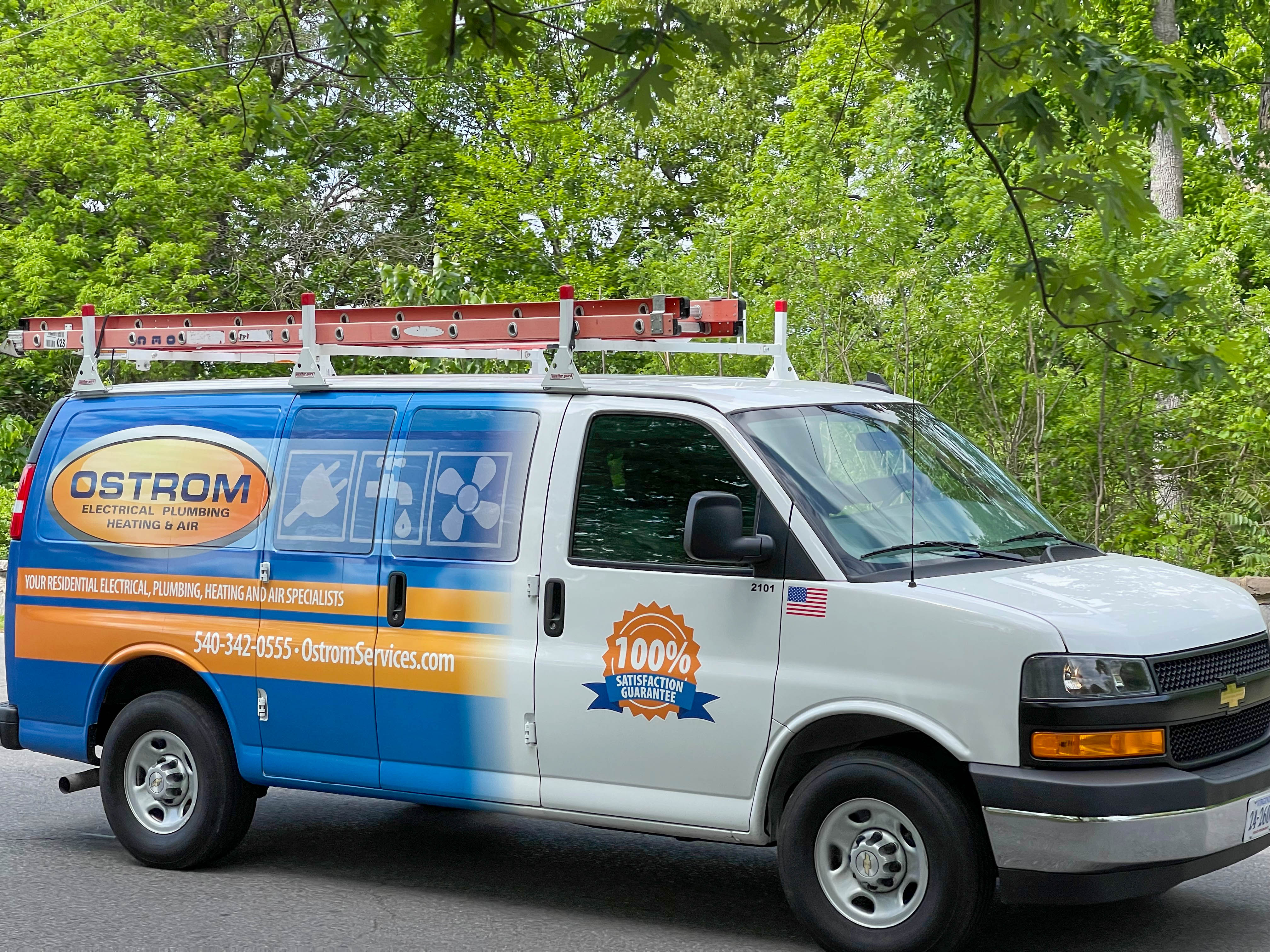 Trust Ostrom Electrical Plumbing Heating & Air Conditioning for reliable residential services, guaranteed 100% satisfaction!