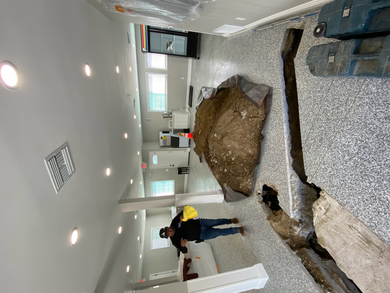 Cruz Plumbing & Rooter Services performs careful indoor excavations to fix underground plumbing issues quickly while protecting your finished space.