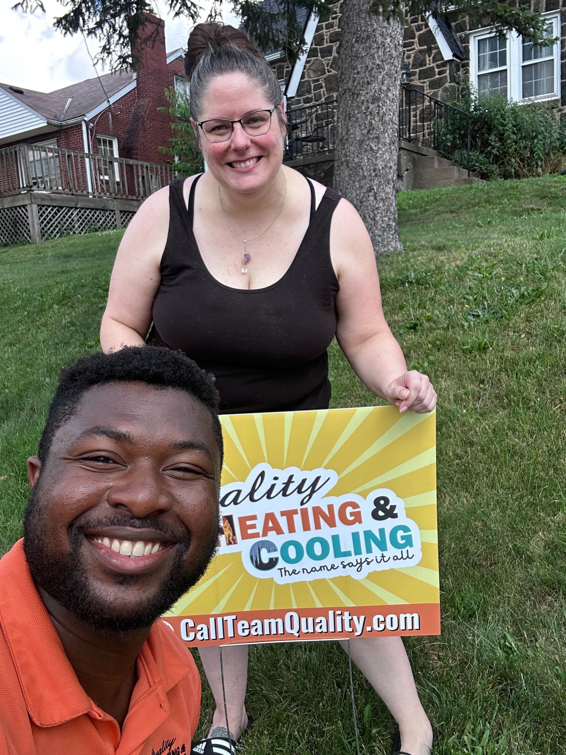 Experience comfort and reliability with Quality Heating & Cooling, where customer smiles say it all.