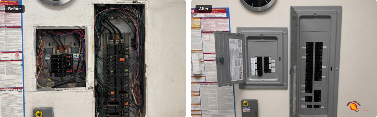 Powell Electric transformed a messy, unsafe panel into a clean, clearly labeled installation that prioritizes safety and reliability for your home.