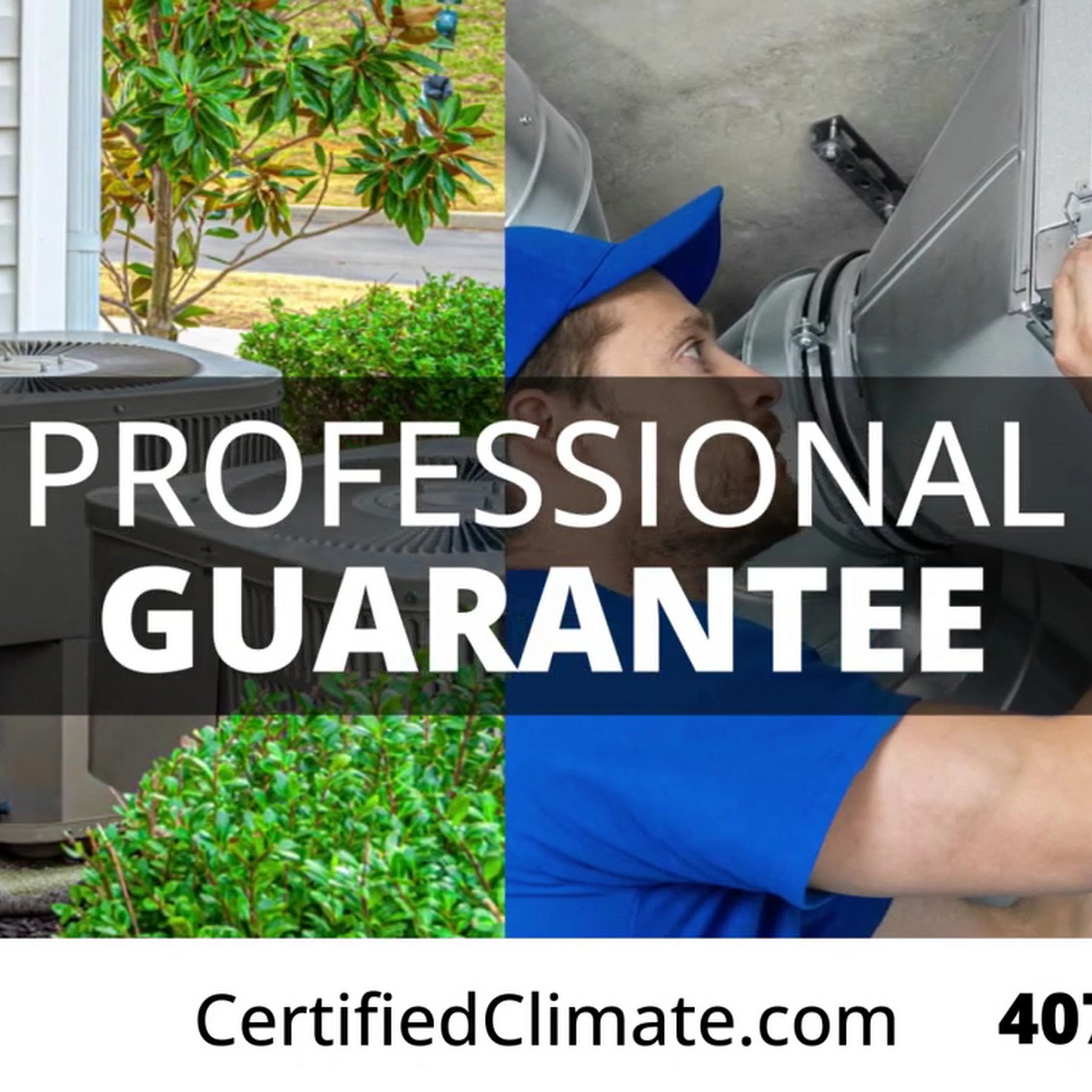 Certified Climate Control ensures a professional guarantee with expert HVAC installation and maintenance.
