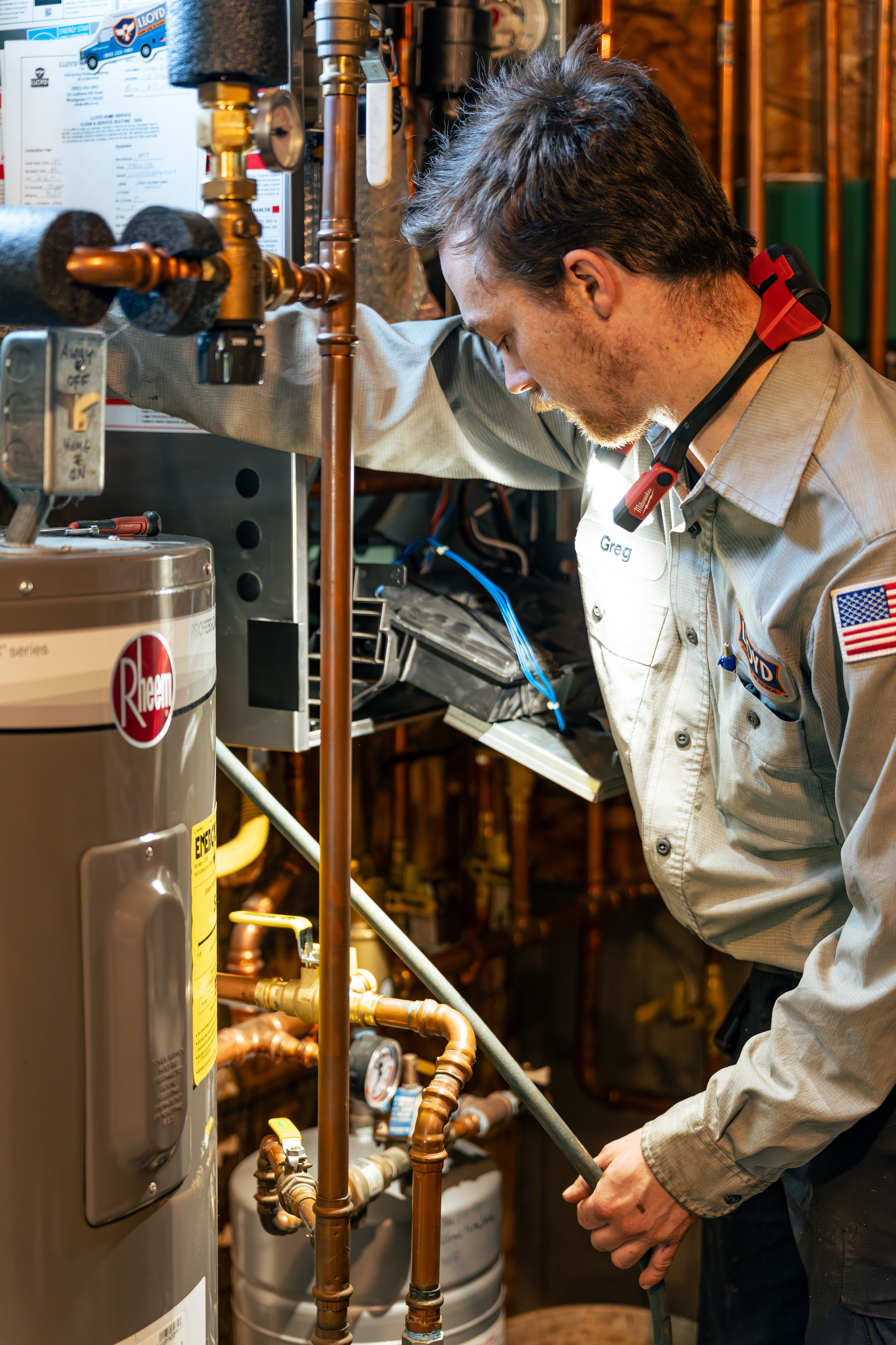 Focused and careful service from Lloyd Plumbing, Heating, Air, Electrical shows trusted craftsmanship and attention to system performance.