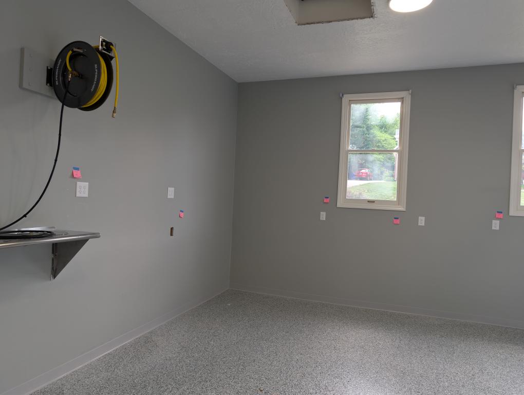 A clean, well finished workspace shows the craftsmanship and attention to detail customers expect from Atomic Electric Service Inc.