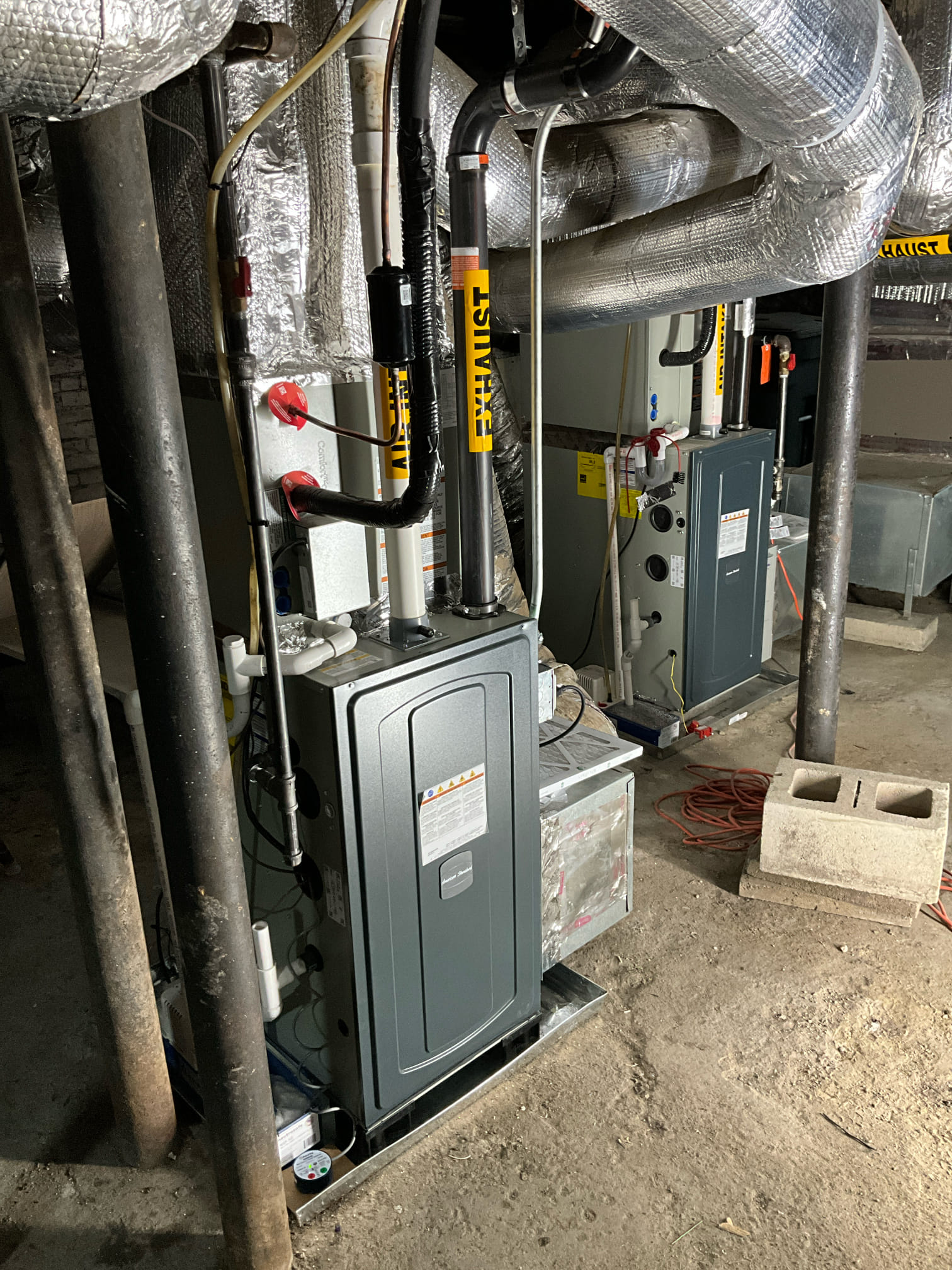 Skilled installation and tidy ductwork show how Akian Plumbing, Heating, Cooling & Electric delivers reliable comfort and long-term value.