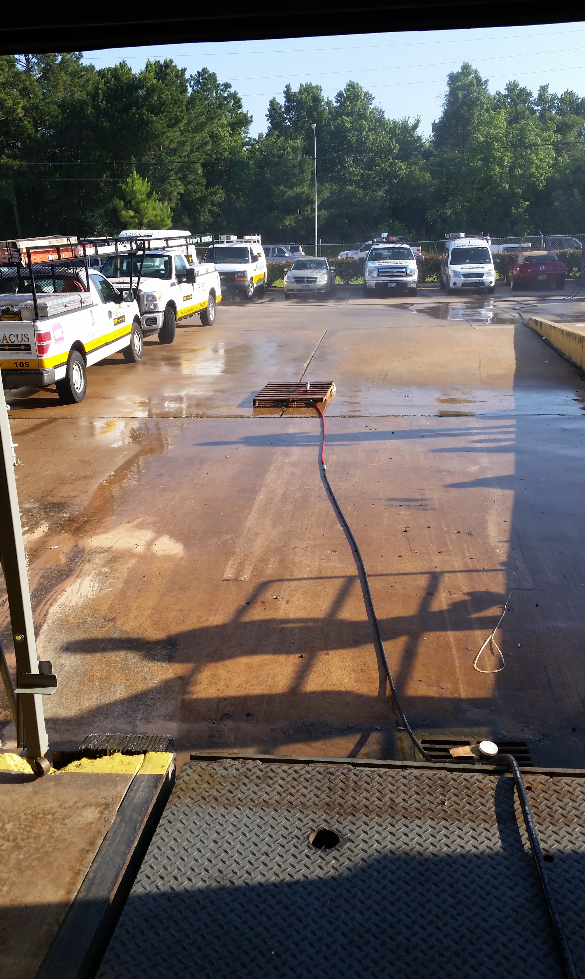 Ready for the job, Abacus Plumbing, Air Conditioning & Electrical shows dependable service vehicles and a tidy yard that reflects our reliability.