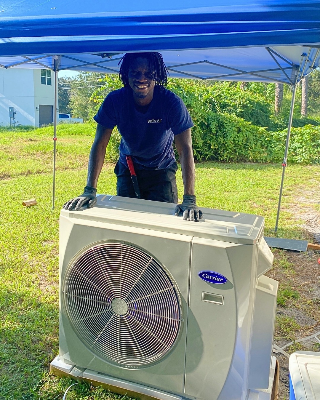 Experience top-notch service with Belle Air, ensuring your HVAC needs are met with professionalism and care, right at your doorstep.