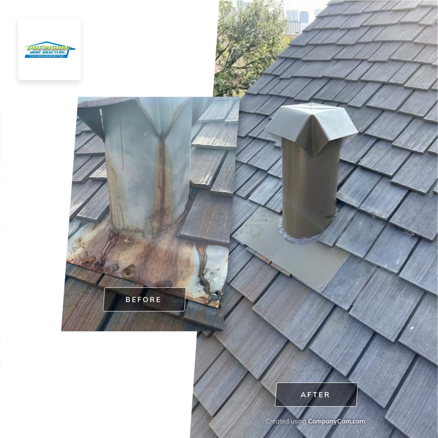 Precision Roof Crafters, Inc. showcases top-notch roof repair services, transforming damage into durability.