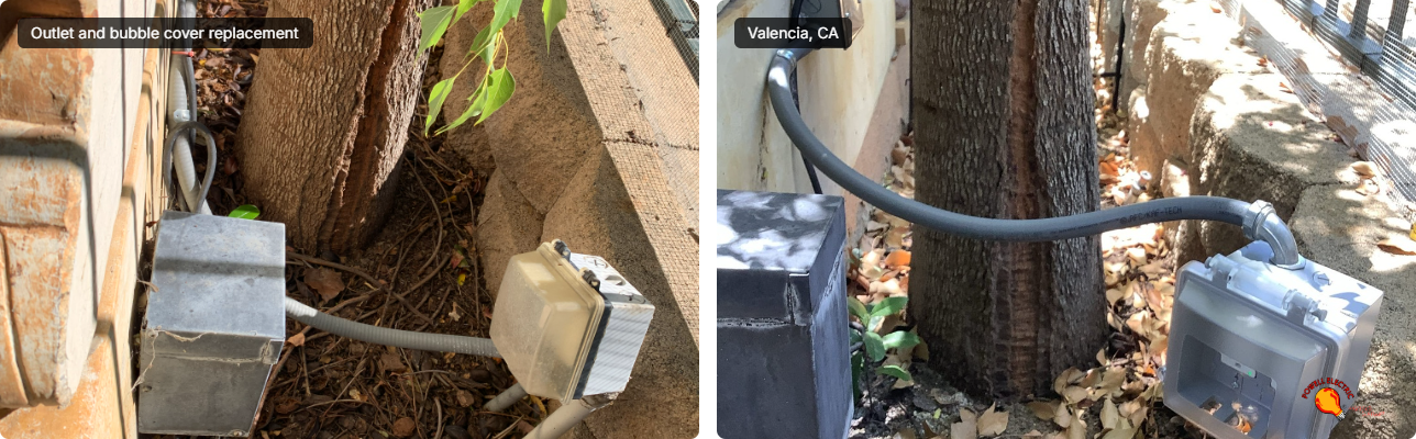 Powell Electric protects your outdoor outlets with neat, durable weatherproof covers that keep connections safe and reliable for years.