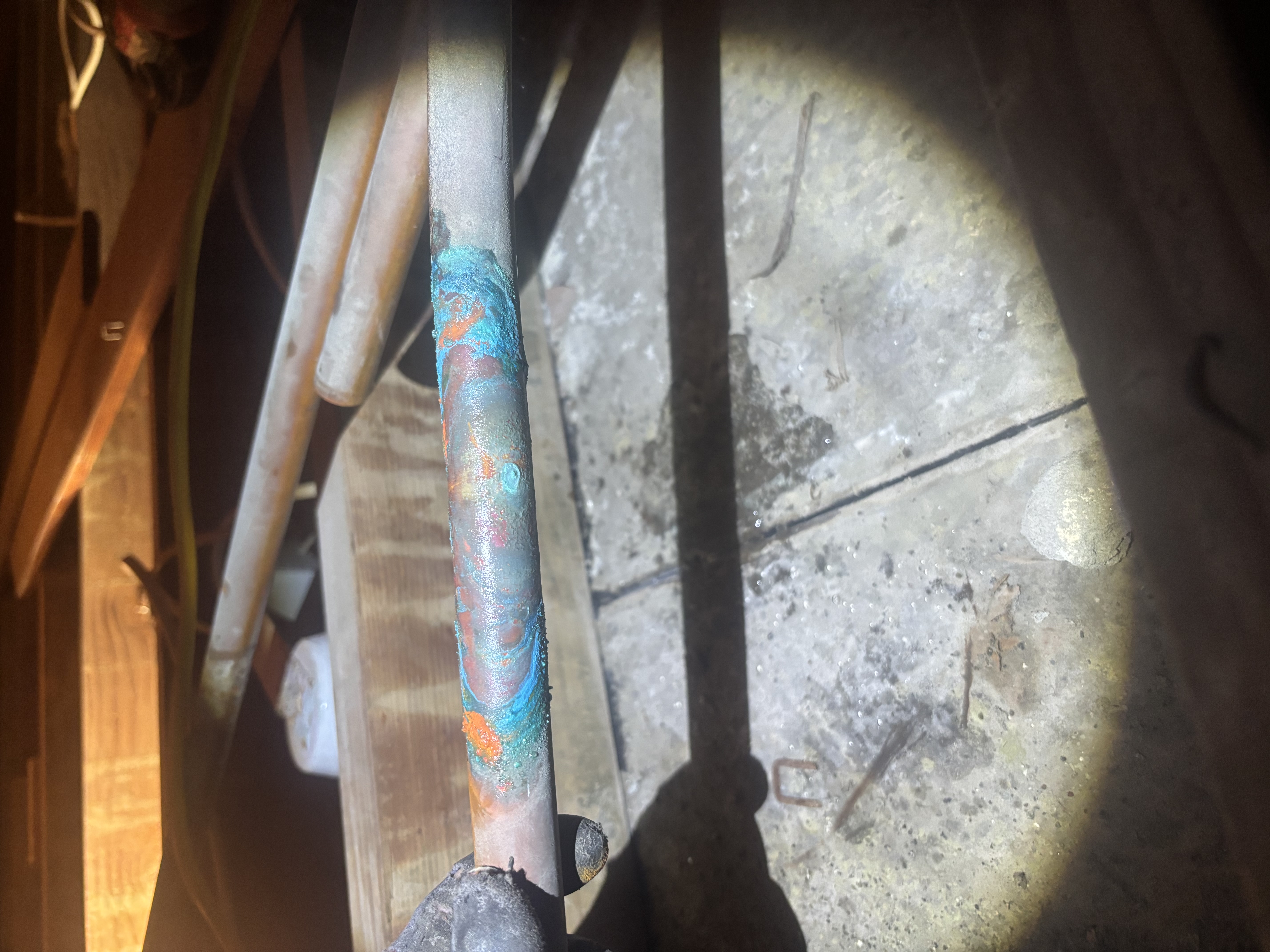 Island Plumbing documents corroded copper joints clearly to help homeowners prioritize repairs and prevent future leaks.