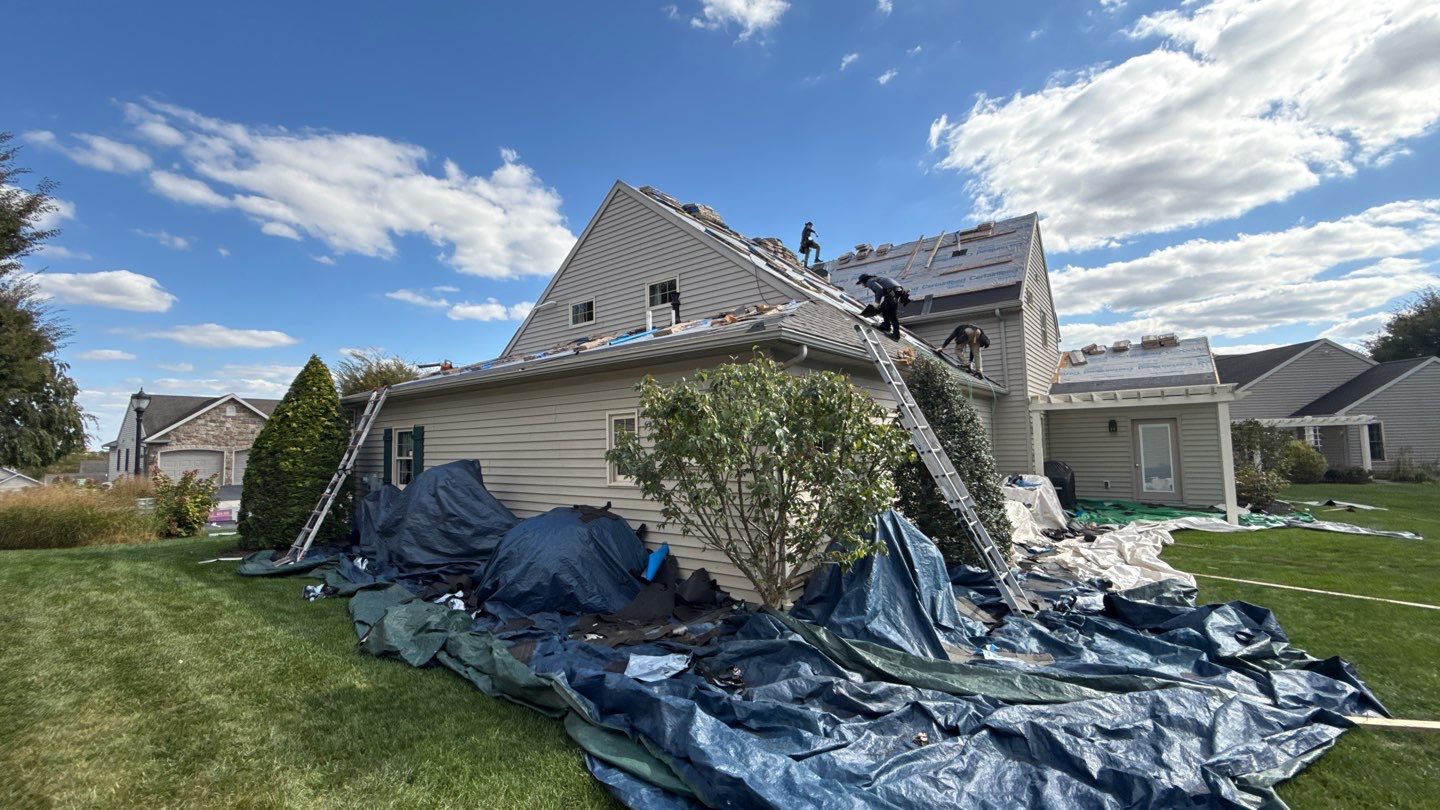 Skilled crews from Mosaic Roofing & Exteriors replace the roof while protecting your yard, delivering reliable craftsmanship and care.