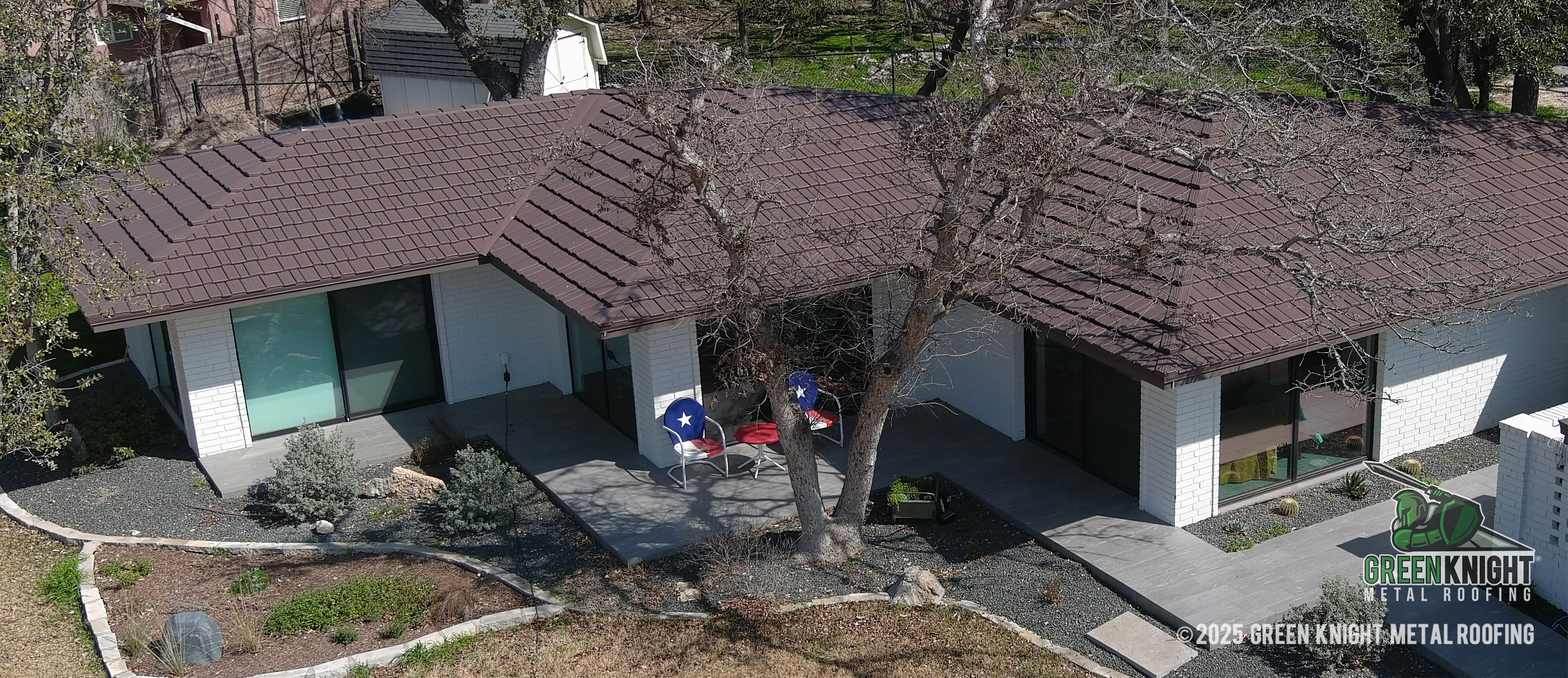 Experience the unmatched durability and style of Green Knight® Metal Roofing, as showcased with our expertly installed metal roofing solutions.