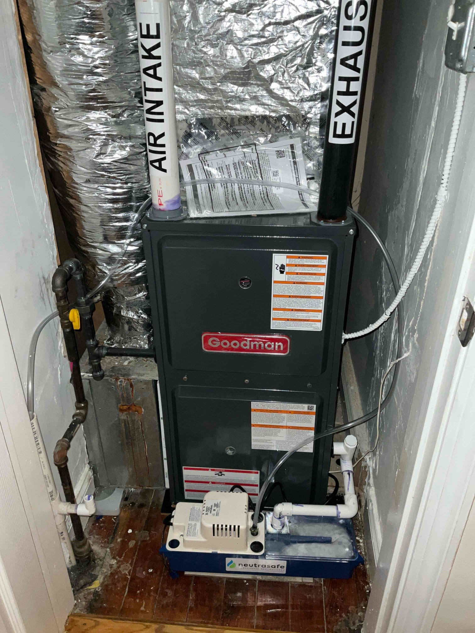 Experience seamless comfort with Akian Plumbing, Heating, Cooling & Electric's expertly installed Goodman HVAC systems that fit perfectly into any space.