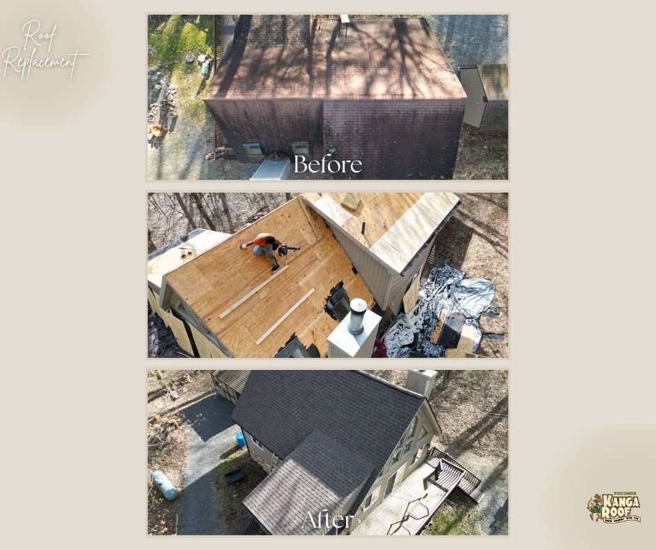Transform your home with A. Brooks Construction, Inc. Kanga Roof's expert roof replacement services.