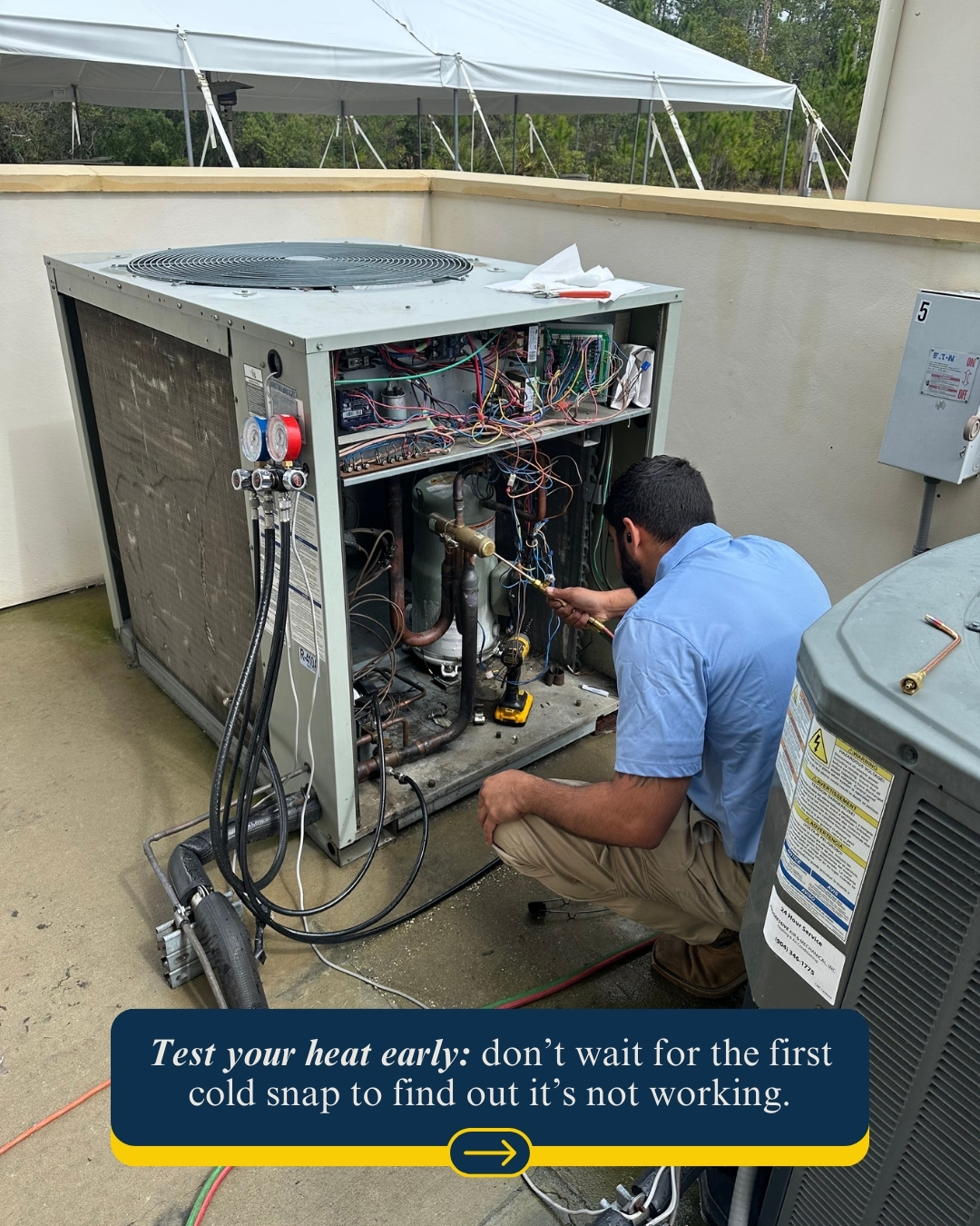 Ensure your comfort with Creeks Air Conditioning & Heating by testing your system early and avoiding any chilly surprises.