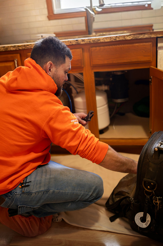 Experience unparalleled service quality with Summers Plumbing Heating & Cooling as our expert technician ensures your plumbing needs are met with precision and care.