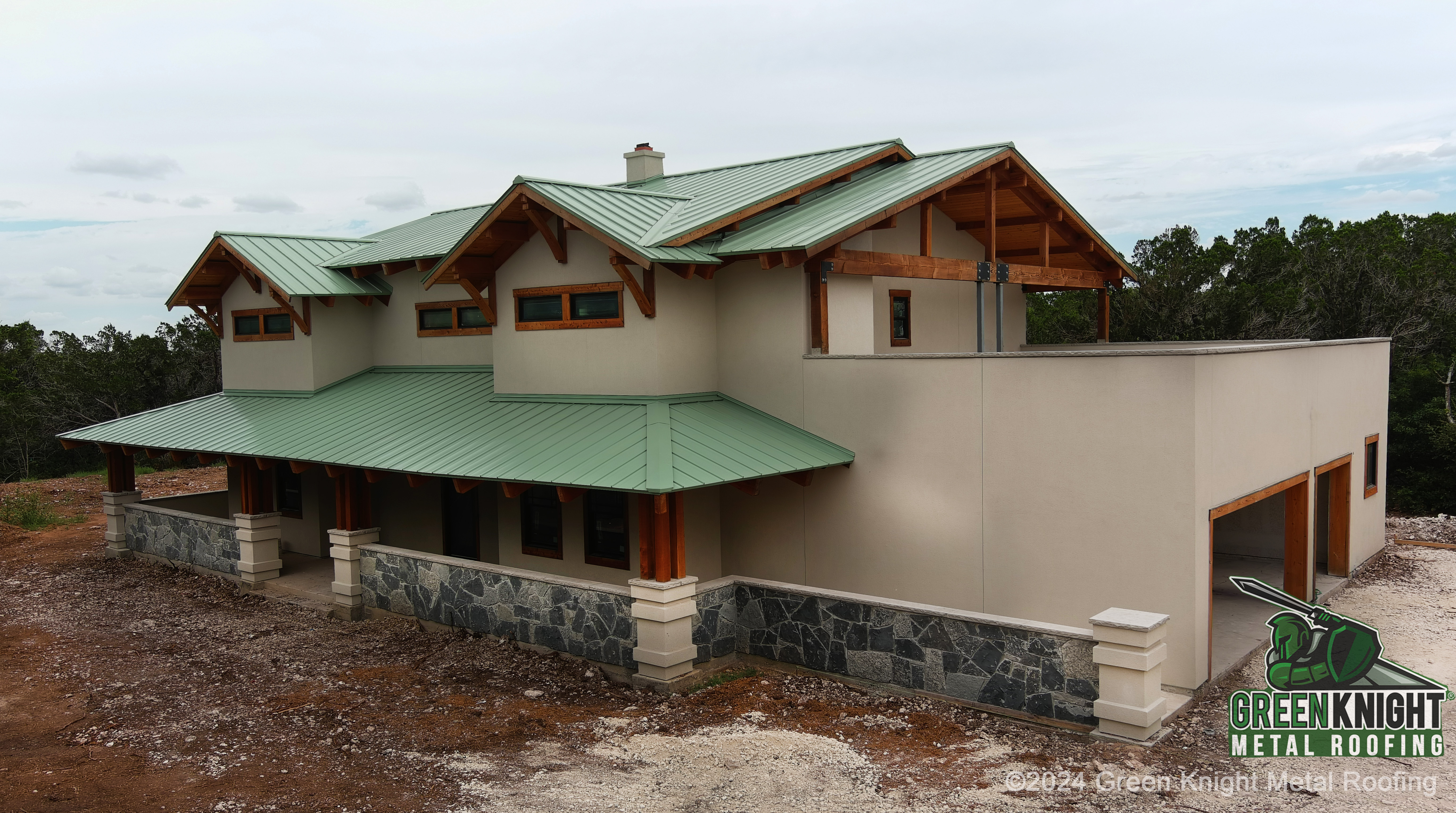 Experience the strength and style of Green Knight® Metal Roofing with expertly crafted metal roofing solutions designed to elevate any home.