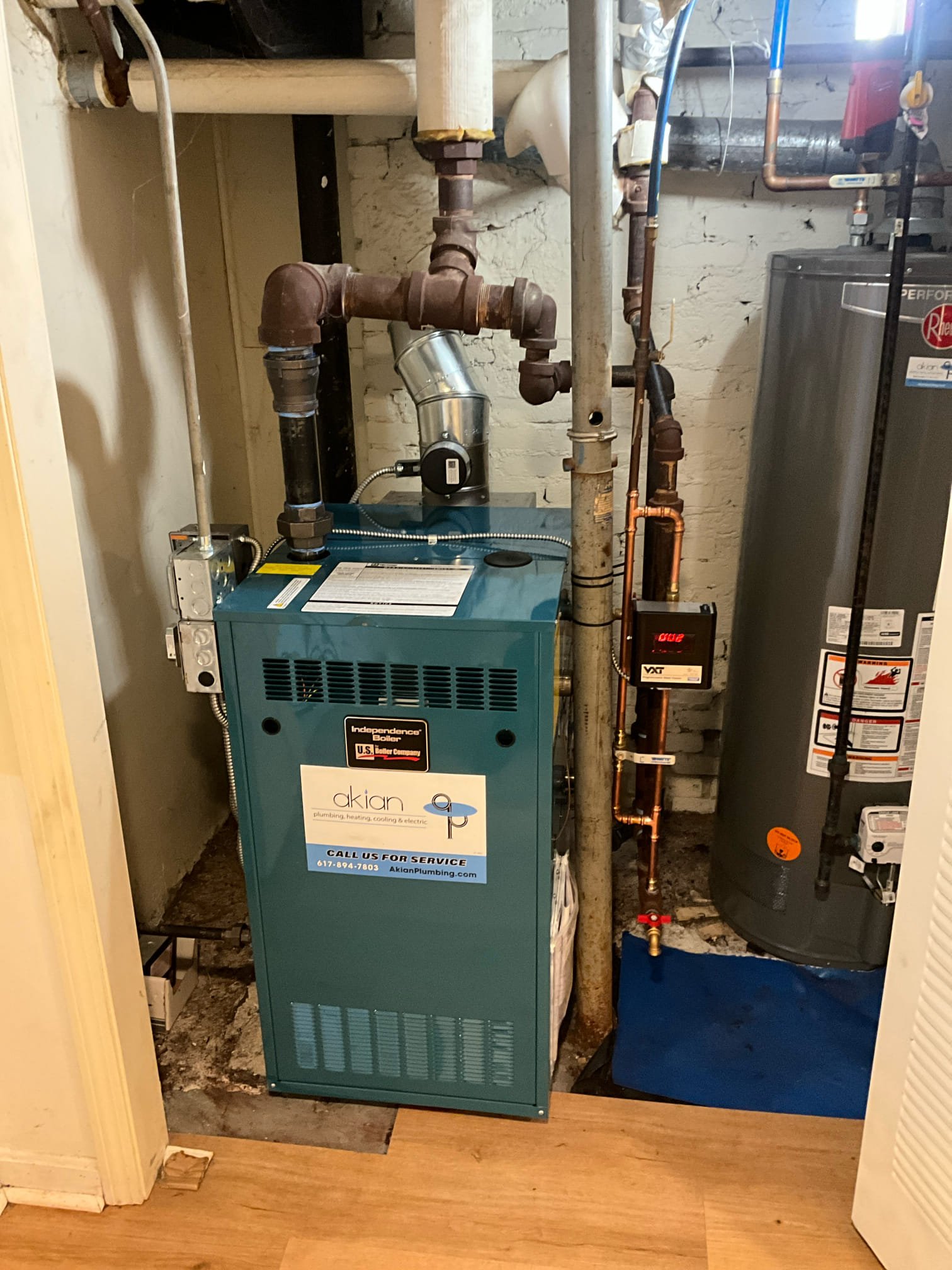 Reliable home heating is in good hands, with Akian Plumbing, Heating, Cooling & Electric providing neat, long-lasting boiler service.