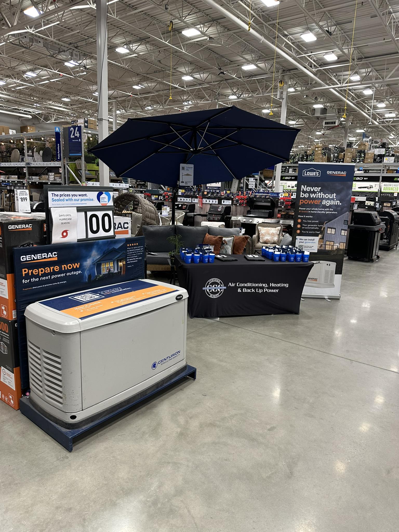 Discover the assurance of uninterrupted power with Certified Climate Control's top-notch backup solutions, showcased at a prime indoor location.