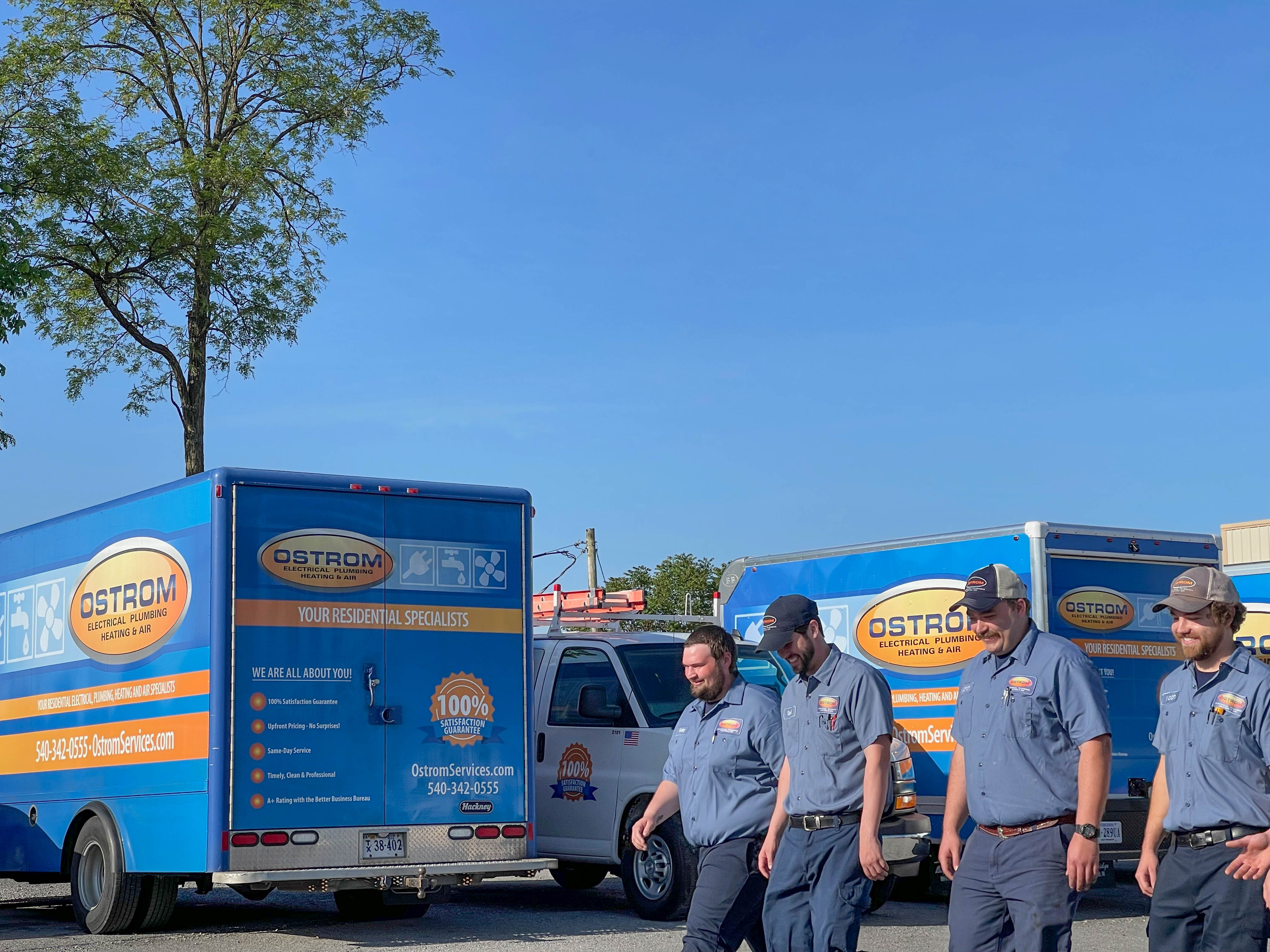 Choose Ostrom Electrical Plumbing Heating & Air Conditioning for reliable and professional service, backed by our 100% satisfaction guarantee.