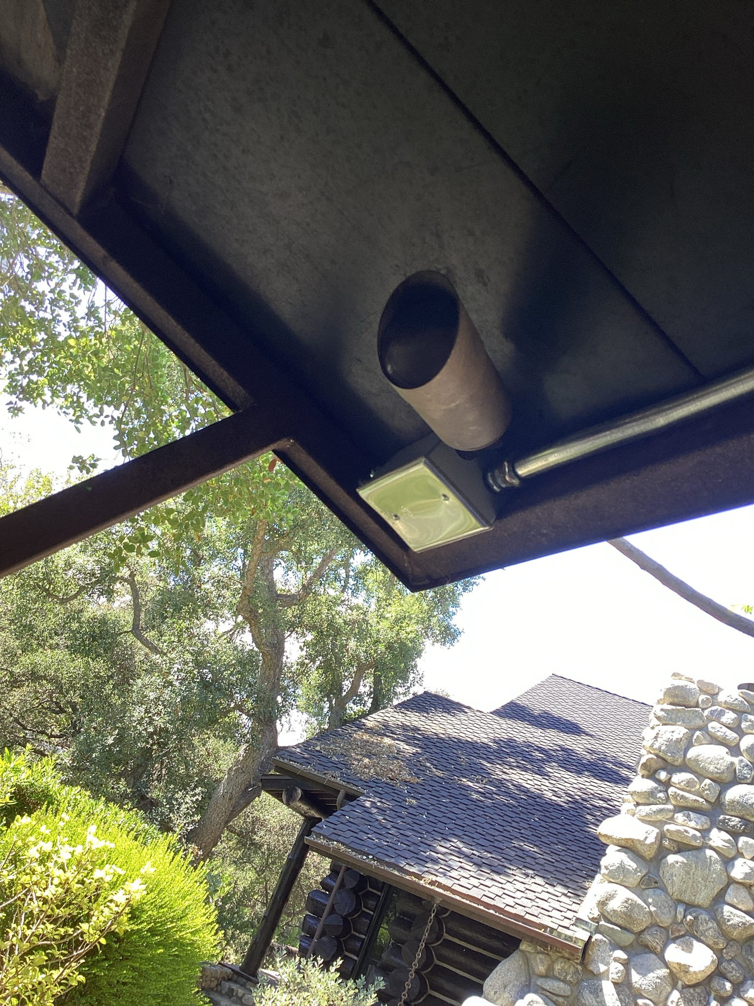 Powell Electric completed a neat outdoor wiring installation with secure conduit and fixtures that prioritize safety and durability.