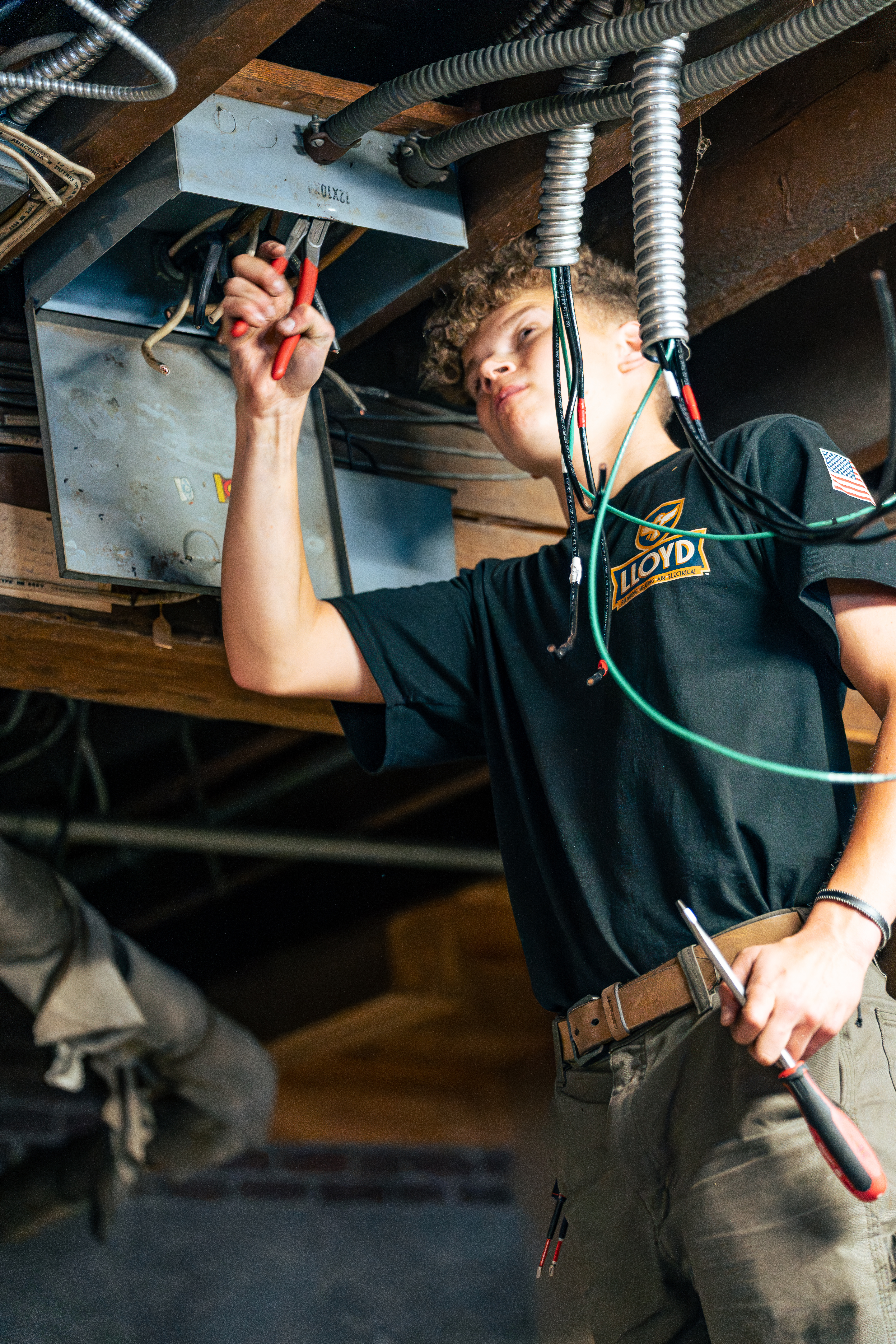 Skilled technicians from Lloyd Plumbing, Heating, Air, Electrical deliver reliable residential electrical repairs with careful workmanship and attention to safety.