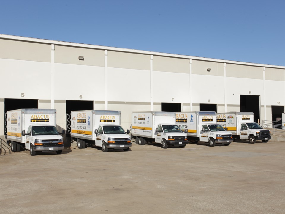 A clean, well-maintained fleet shows Abacus Plumbing, Air Conditioning & Electrical ready to respond reliably for residential and commercial needs.