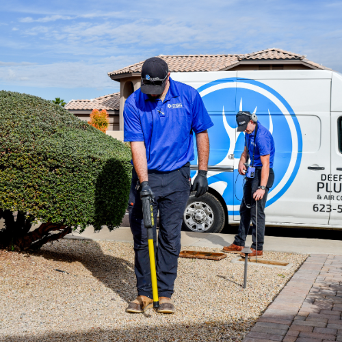Experience top-notch service with Deer Valley Plumbing & Air Conditioning, where our skilled technicians ensure your outdoor plumbing needs are met efficiently.