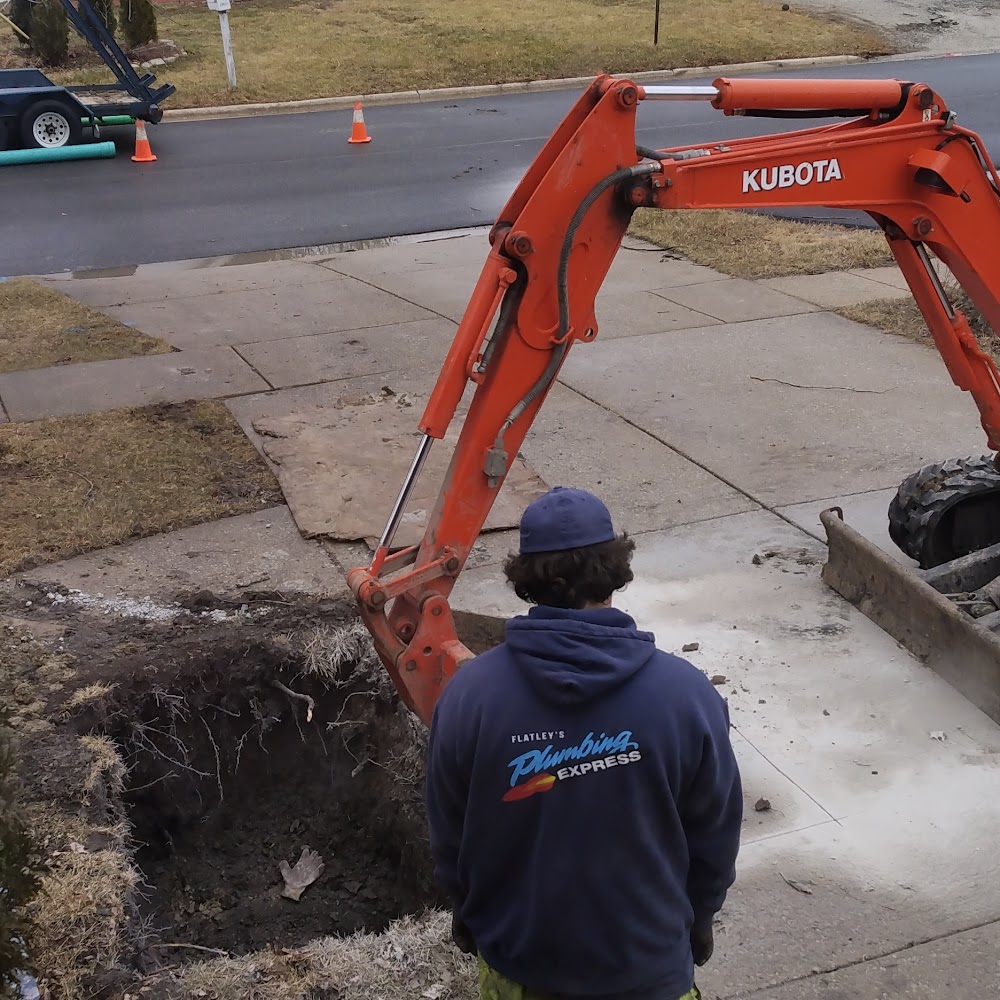 Efficient and reliable excavation services with Flatley's Plumbing Express.