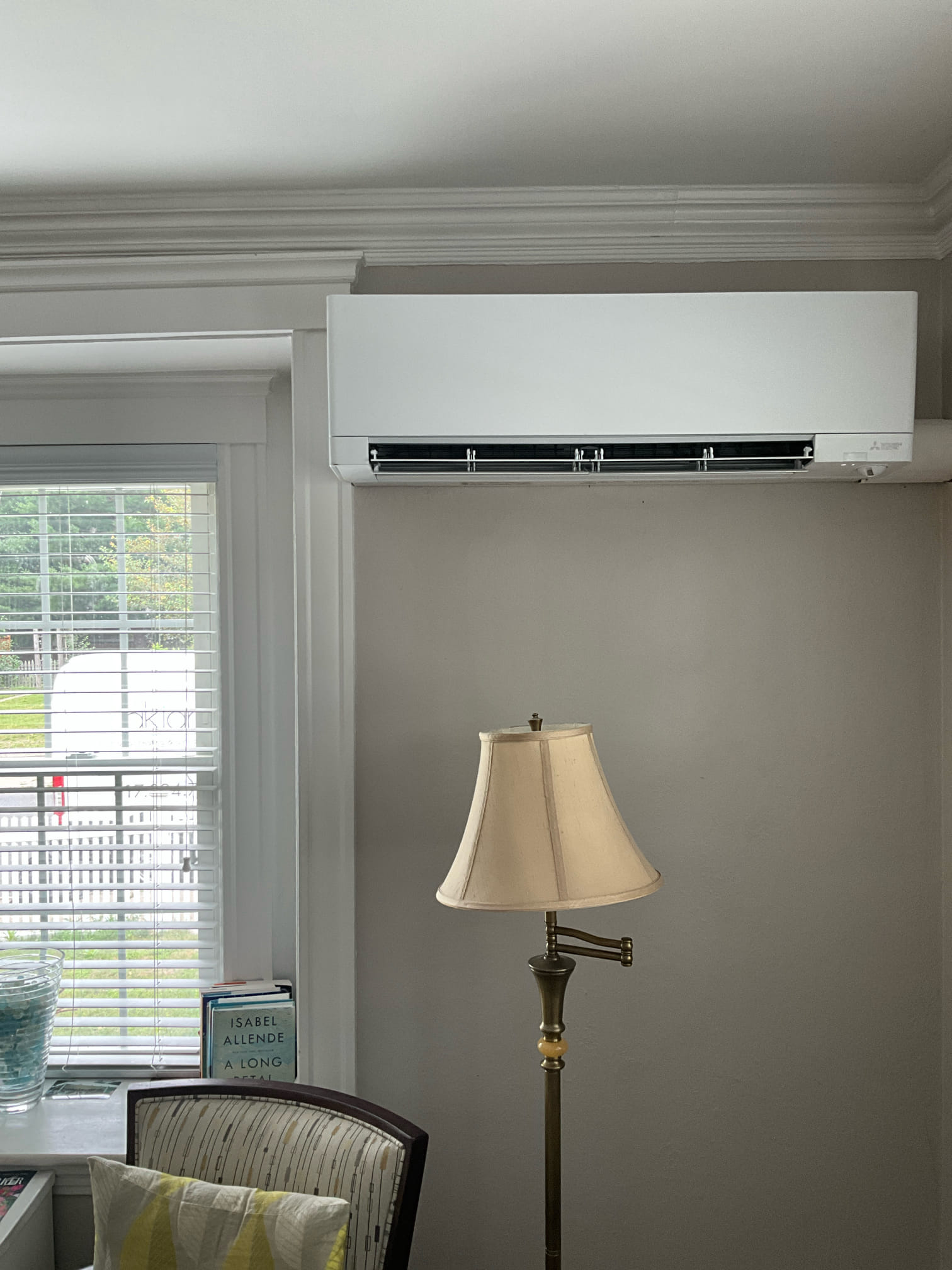 A clean, professionally installed ductless mini-split shows the careful craftsmanship customers trust from Akian Plumbing, Heating, Cooling & Electric.