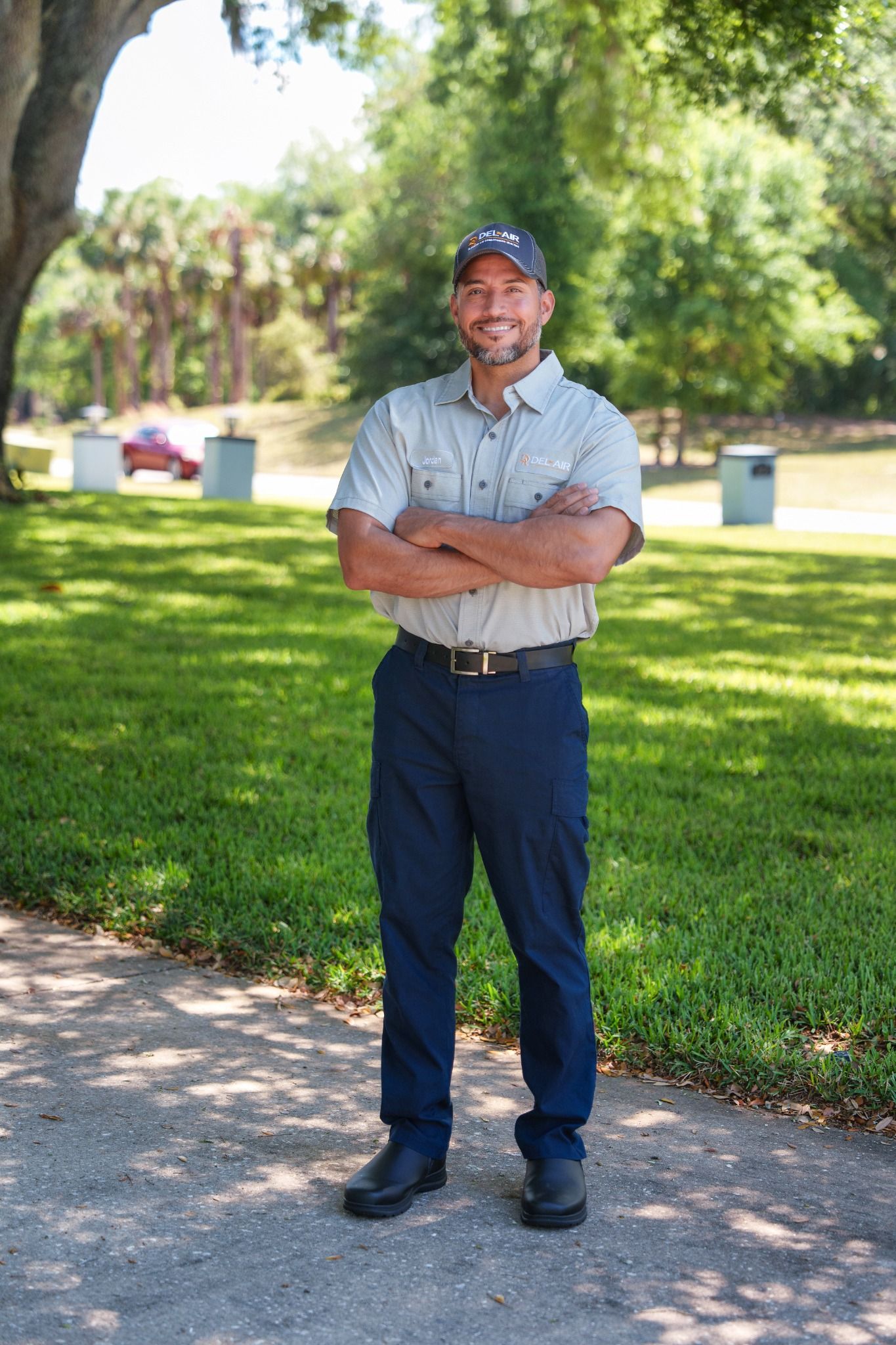 Confident and approachable, Del-Air Heating, Air Conditioning, Plumbing and Electrical showcases skilled technicians who deliver reliable, professional service.