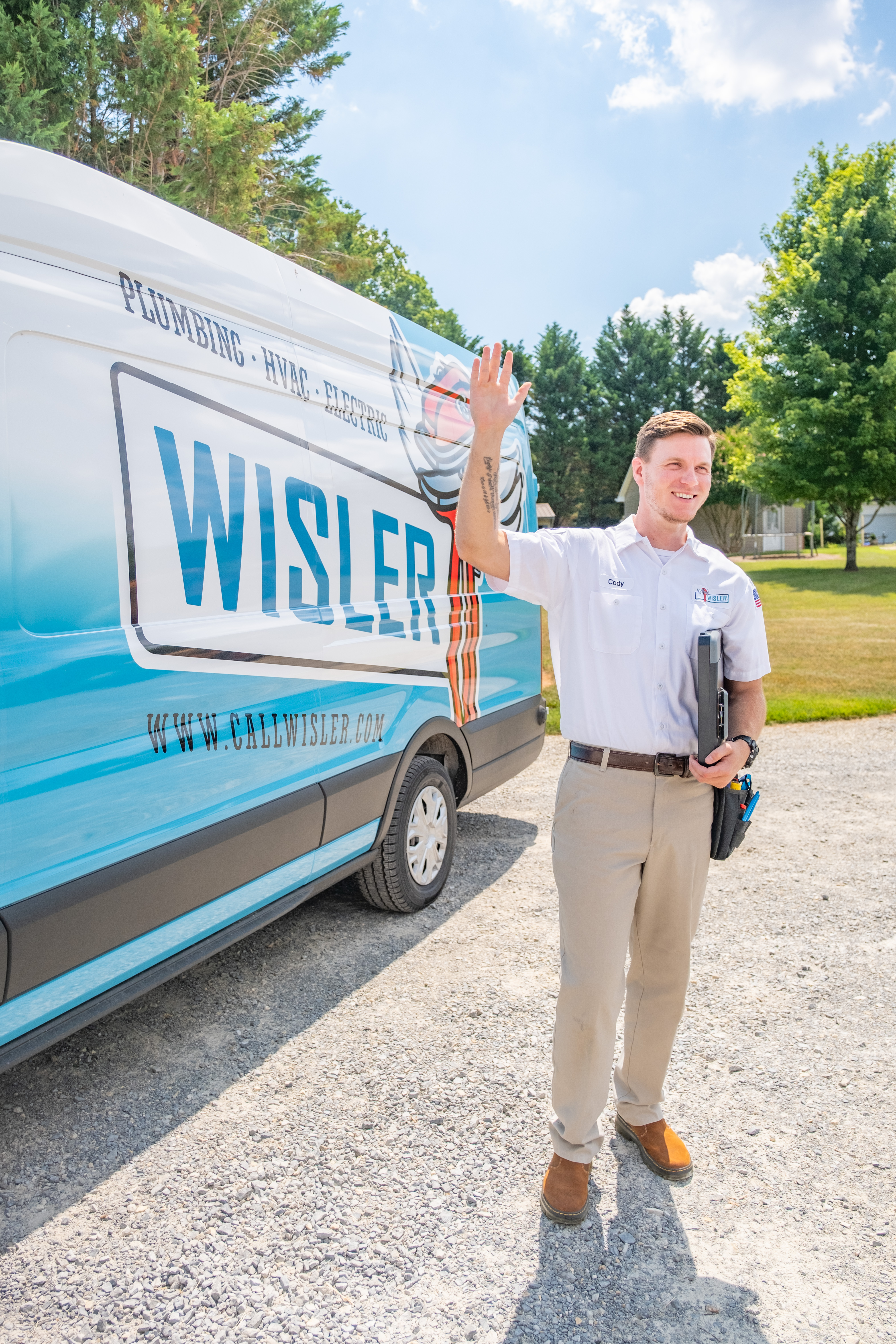 Experience exceptional service with a smile from Wisler Plumbing, Heating, Cooling, and Electrical.