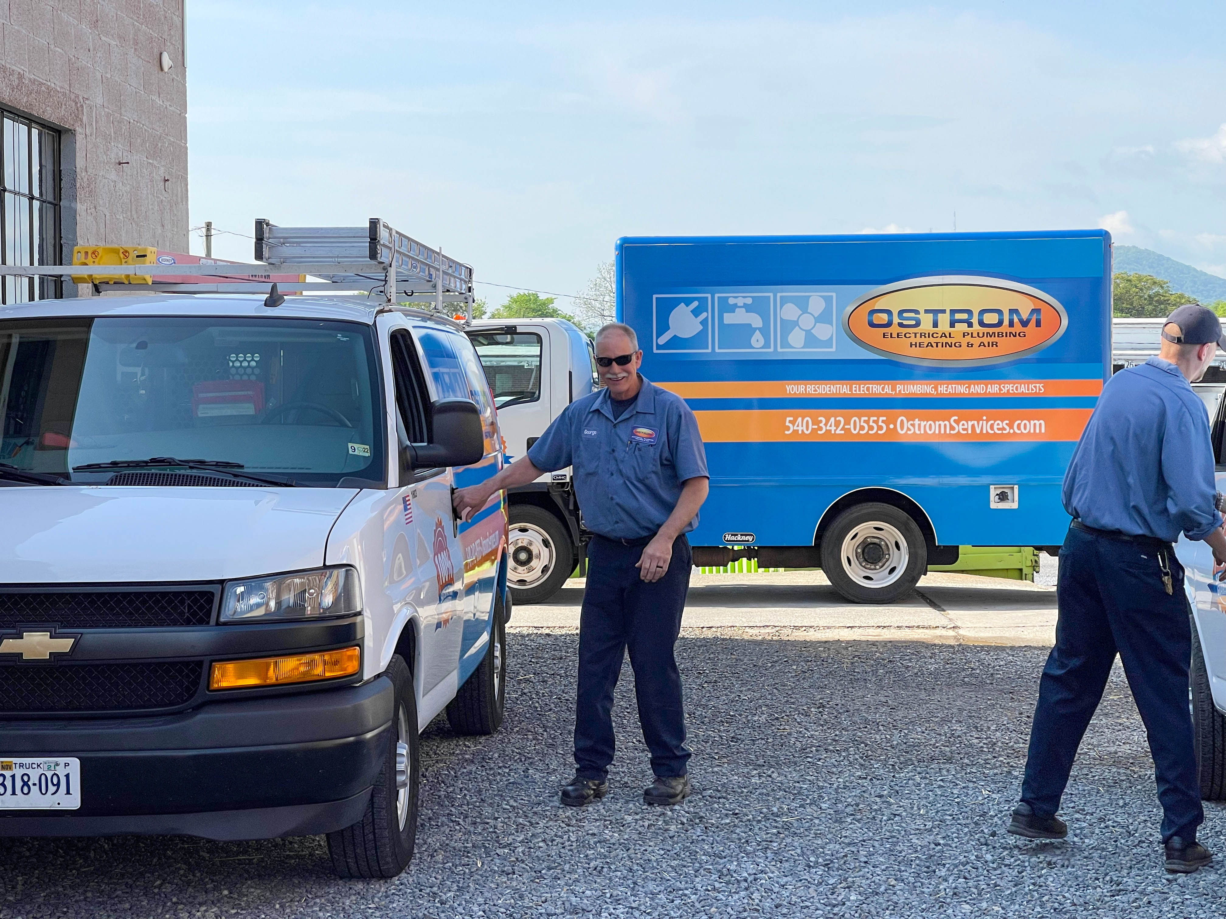 Ostrom Electrical Plumbing Heating & Air Conditioning: Ensuring top-notch service with our skilled technicians and fully-equipped vehicles!