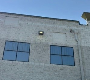 Clean, professional exterior electrical work enhances building safety and appearance, showcasing Powell Electric's dependable craftsmanship.