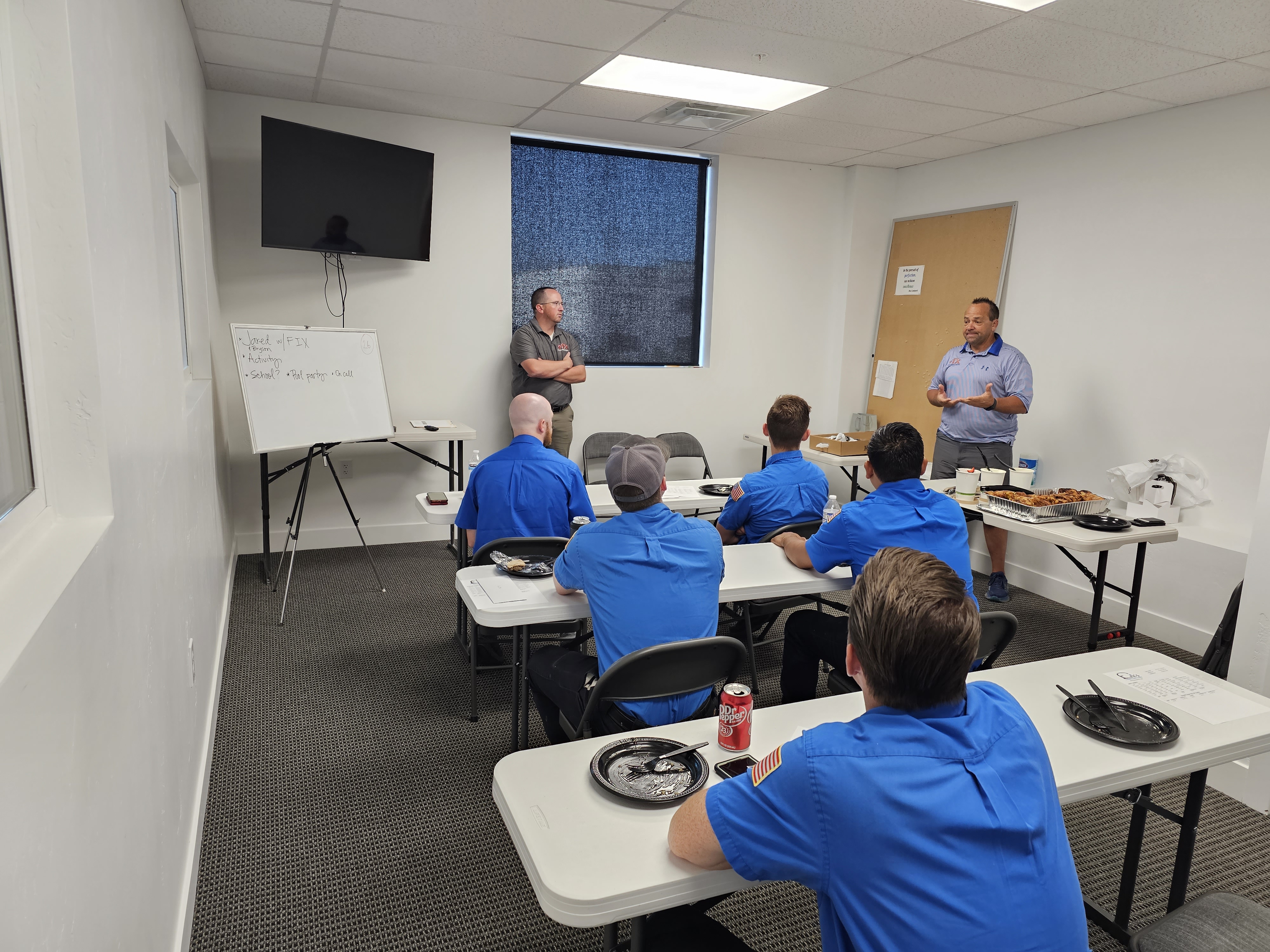 Enhancing skills and service excellence at Eric's Plumbing & Drain Cleaning's team training session.
