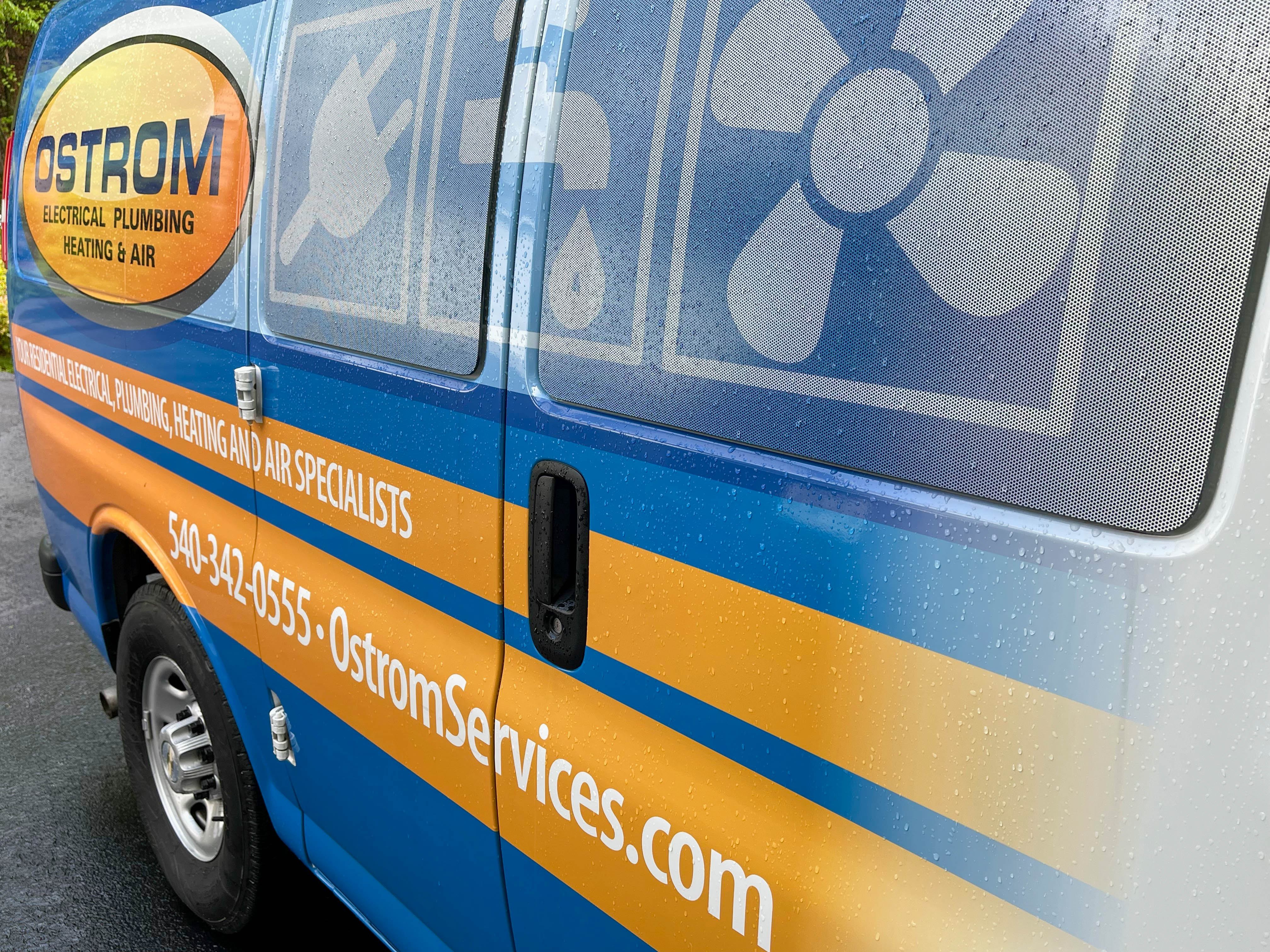 Trust Ostrom Electrical Plumbing Heating & Air for all your service needs, on the road and at your door.